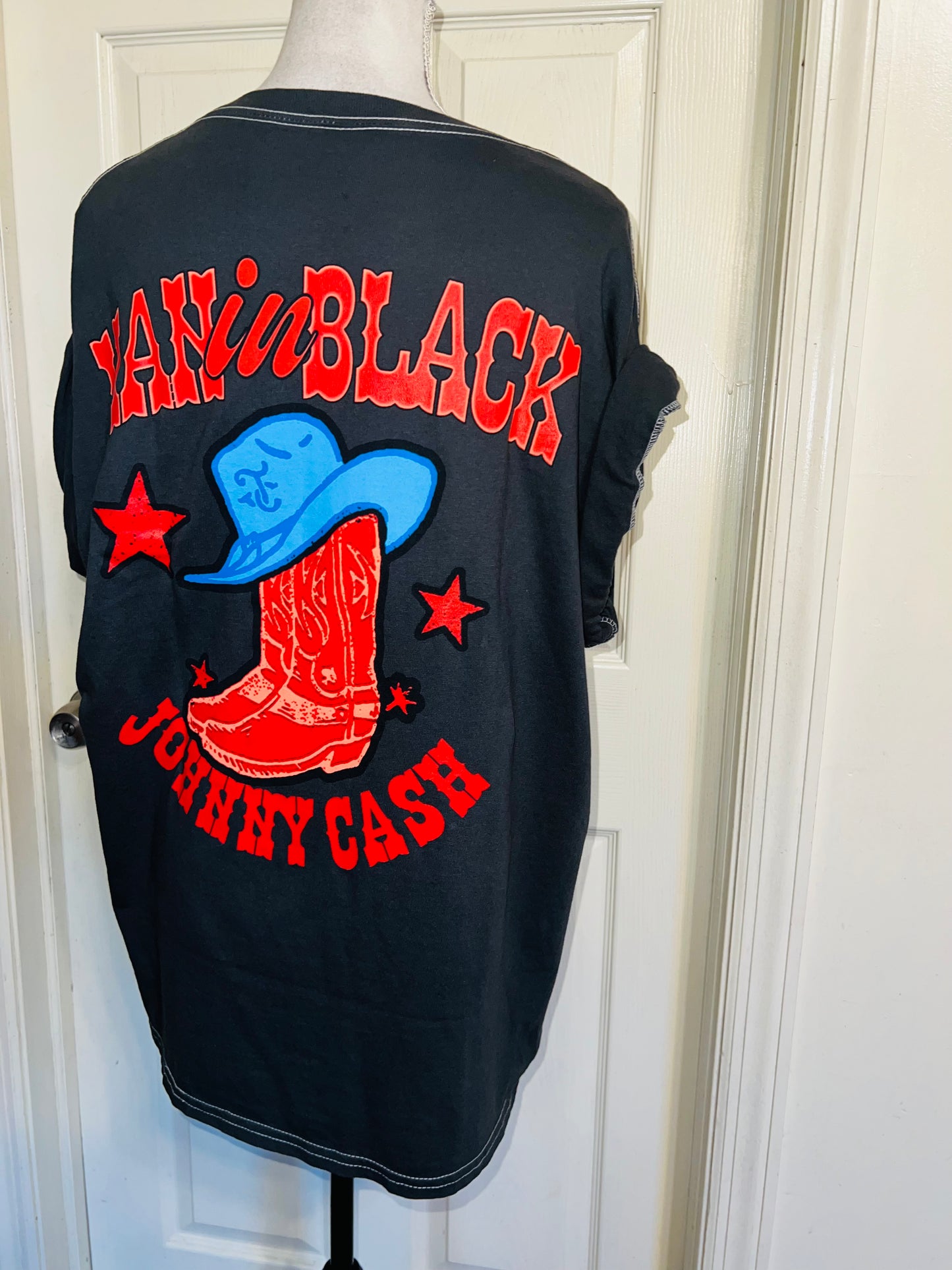 Johnny Cash Double Sided Oversized Distressed Tee