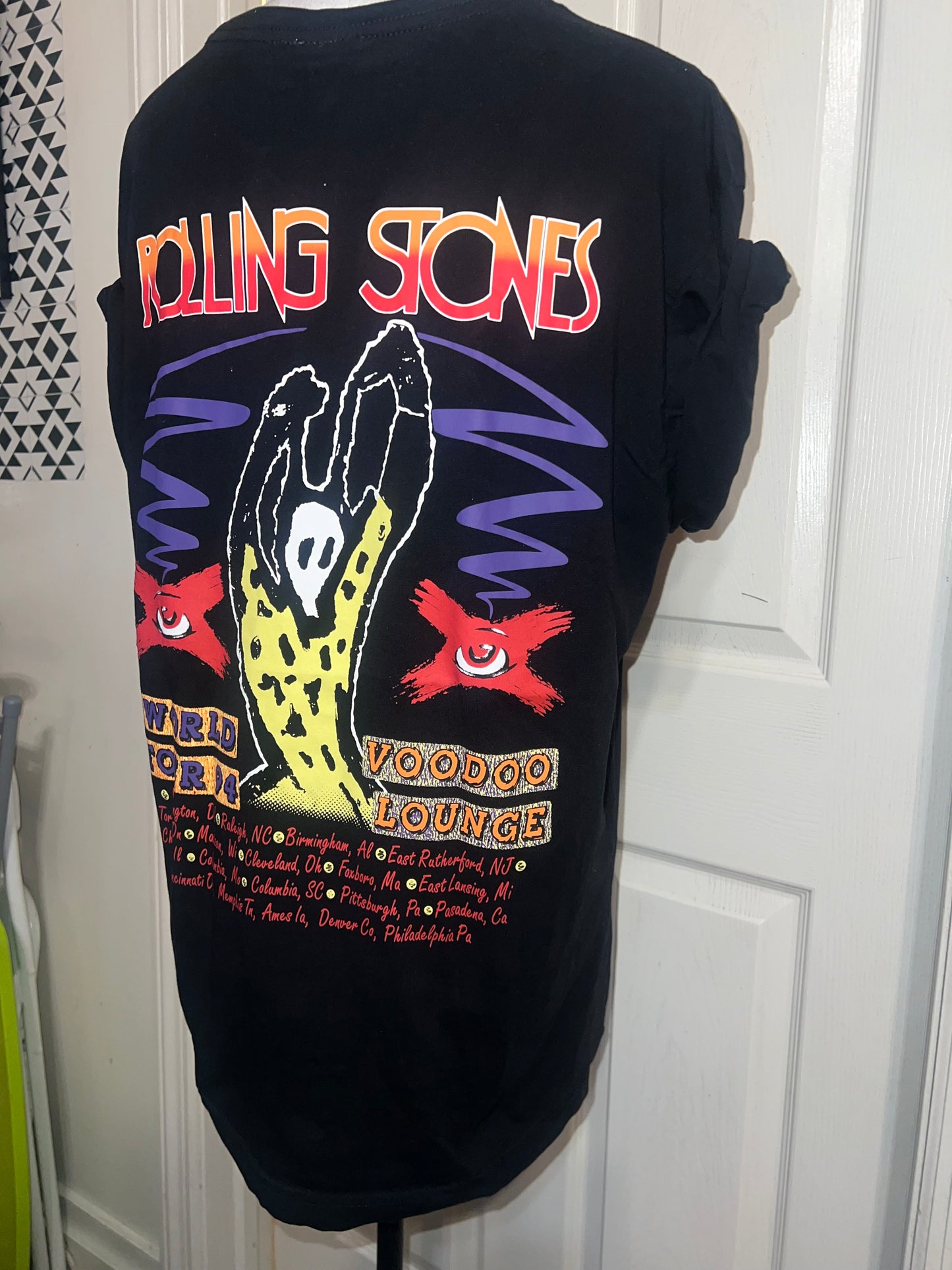 The Rolling Stones Double Sided Oversized Distressed Tee