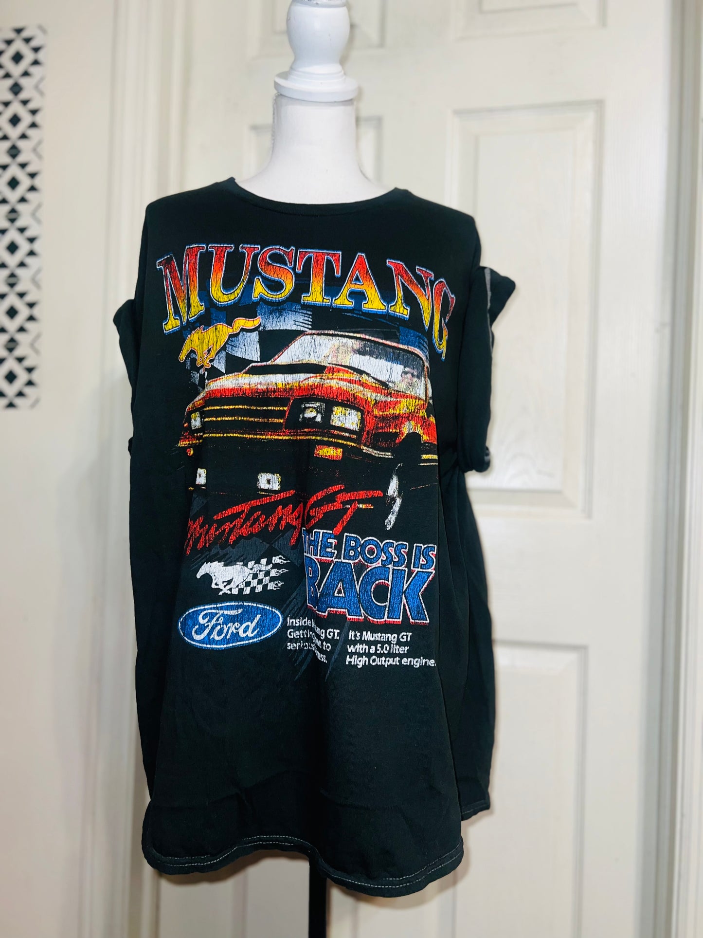 Ford Mustang Oversized Distressed Tee