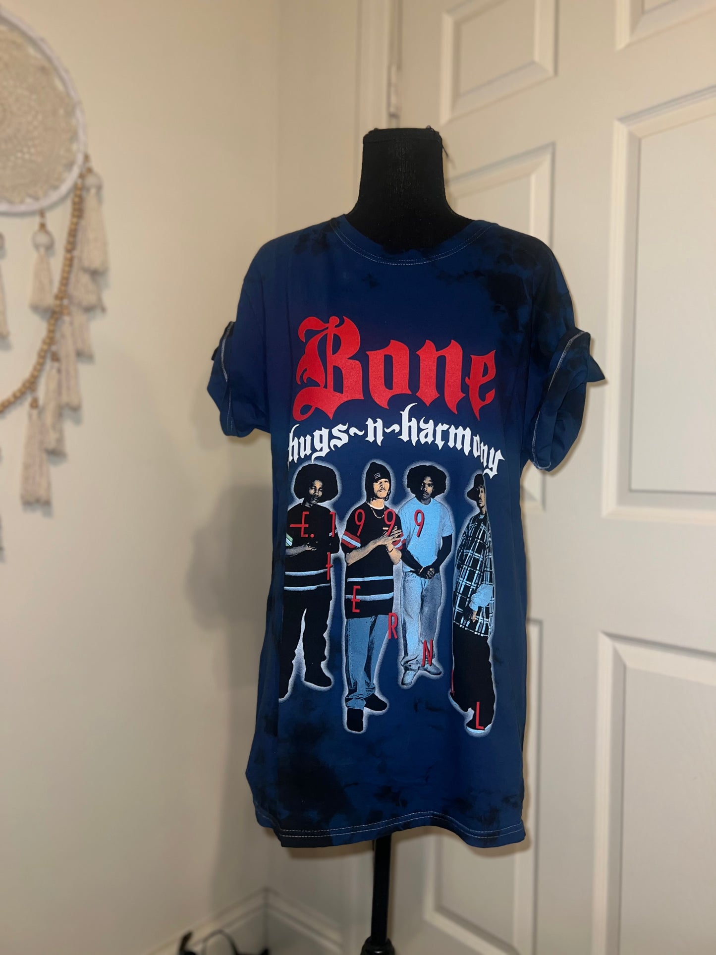 Bone Thugs n Harmony Tie Dyed Oversized Distressed Tee