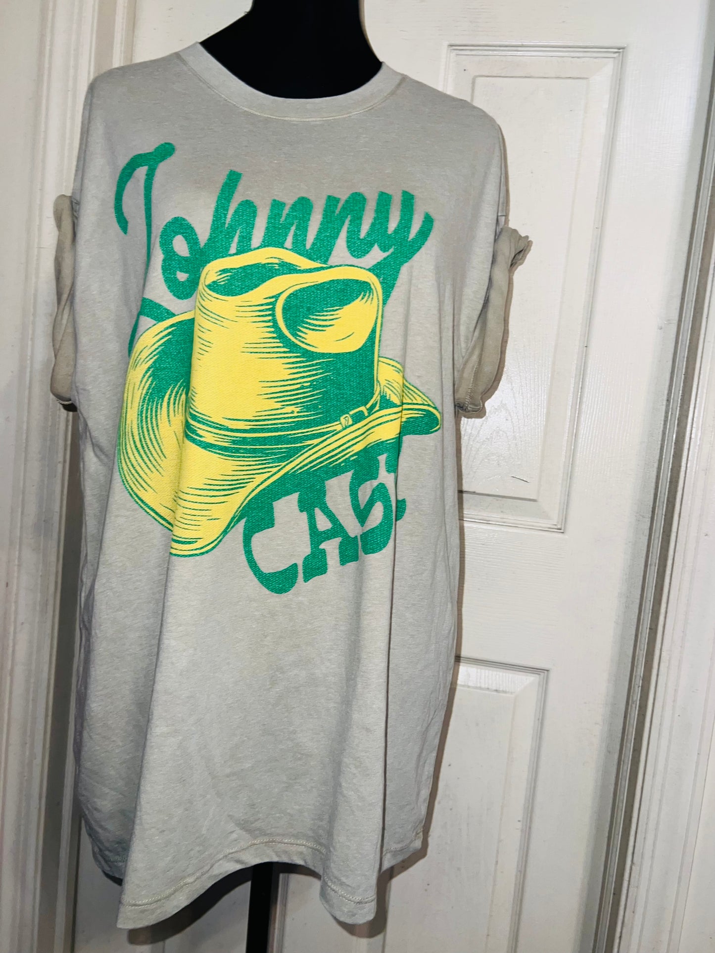 Johnny Cash Double Sided Oversized Distressed Tee