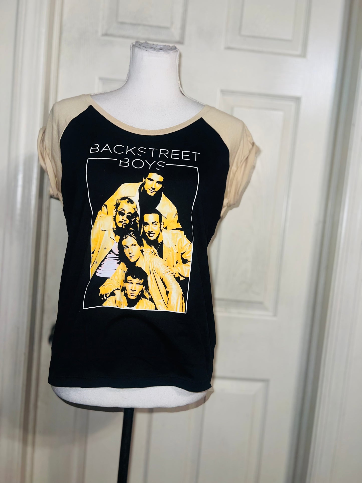 Backstreet Boys Raglan Oversized Distressed Baby Tee