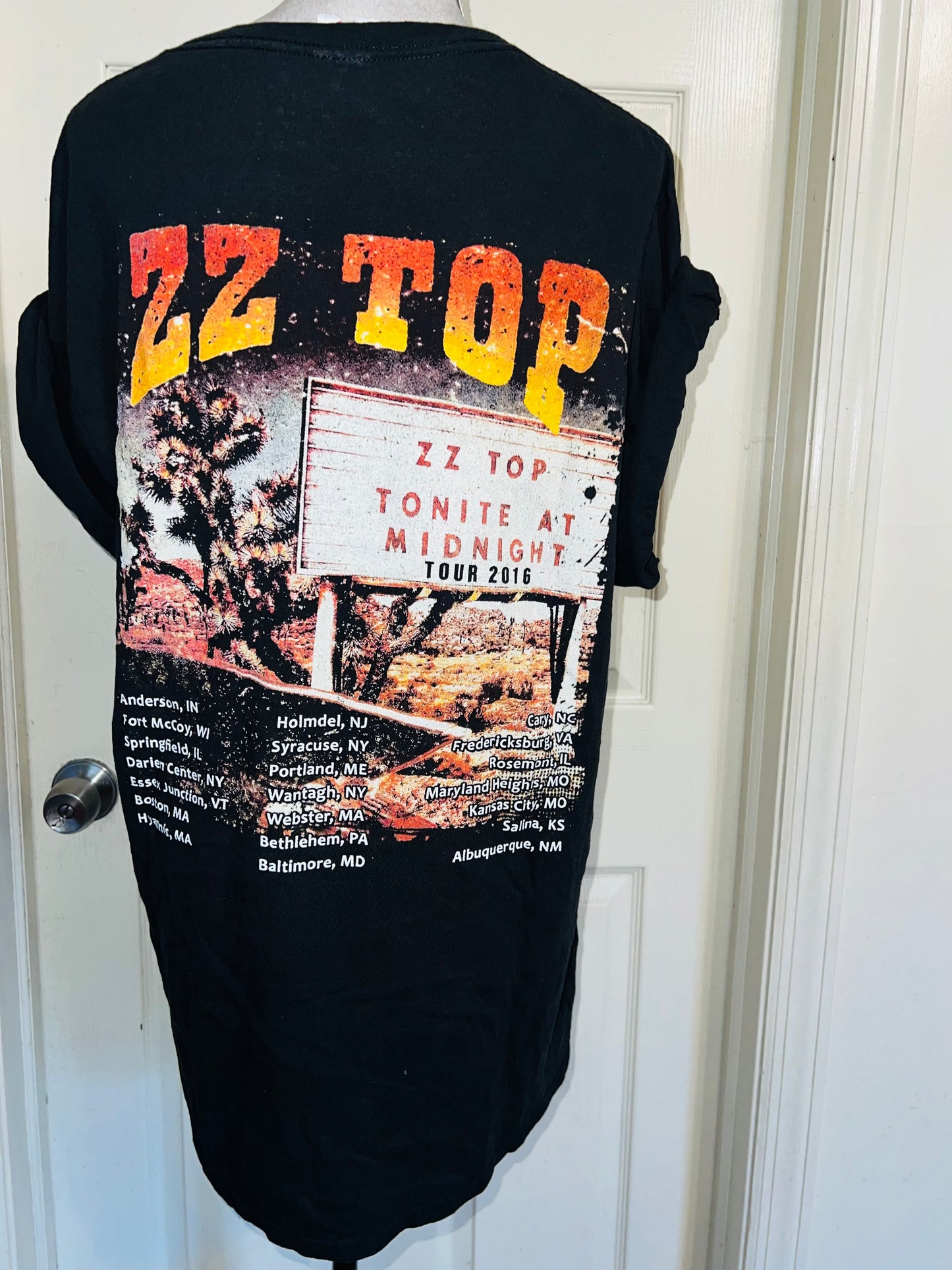 ZZ Top Double Sided Oversized Distressed Tee
