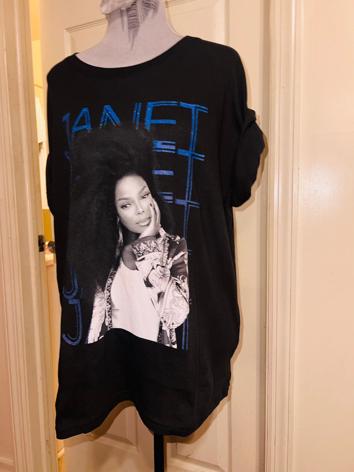 Janet Jackson Oversized Distressed Tee