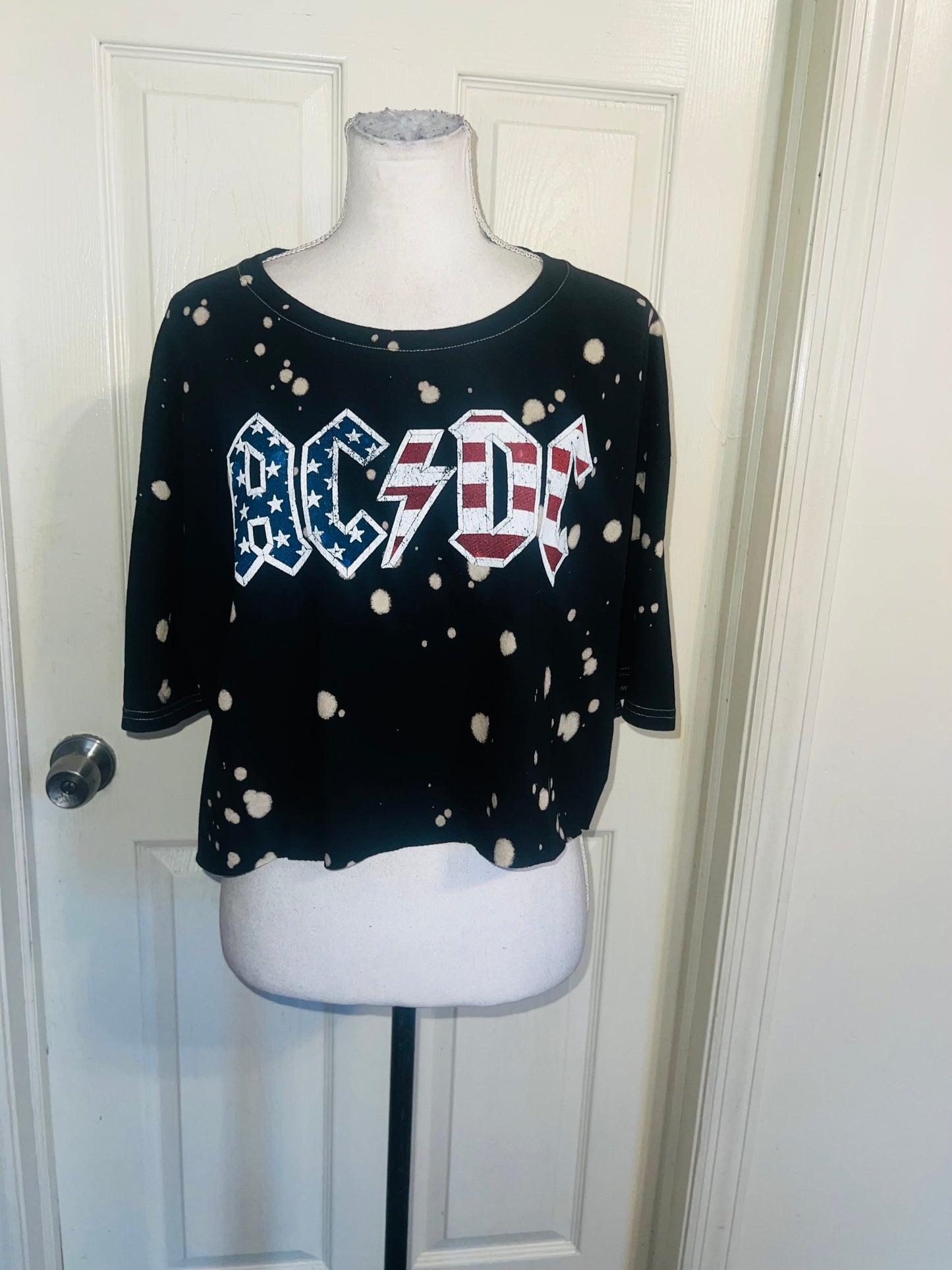 AC/DC Oversized Distressed Tee