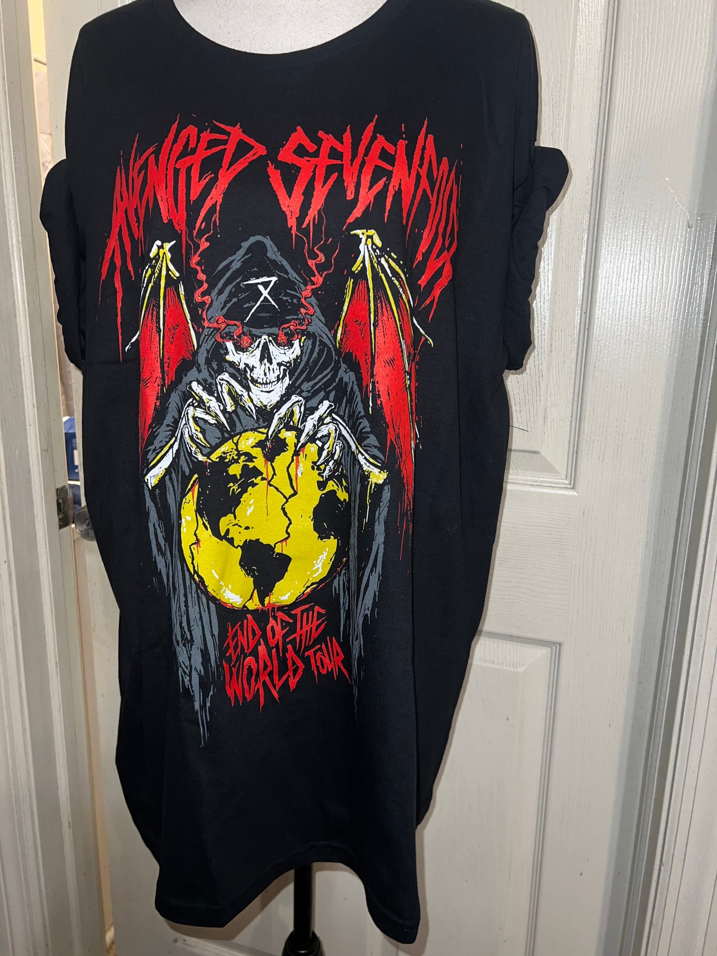 Avenged Sevenfold Oversized Distressed Tee