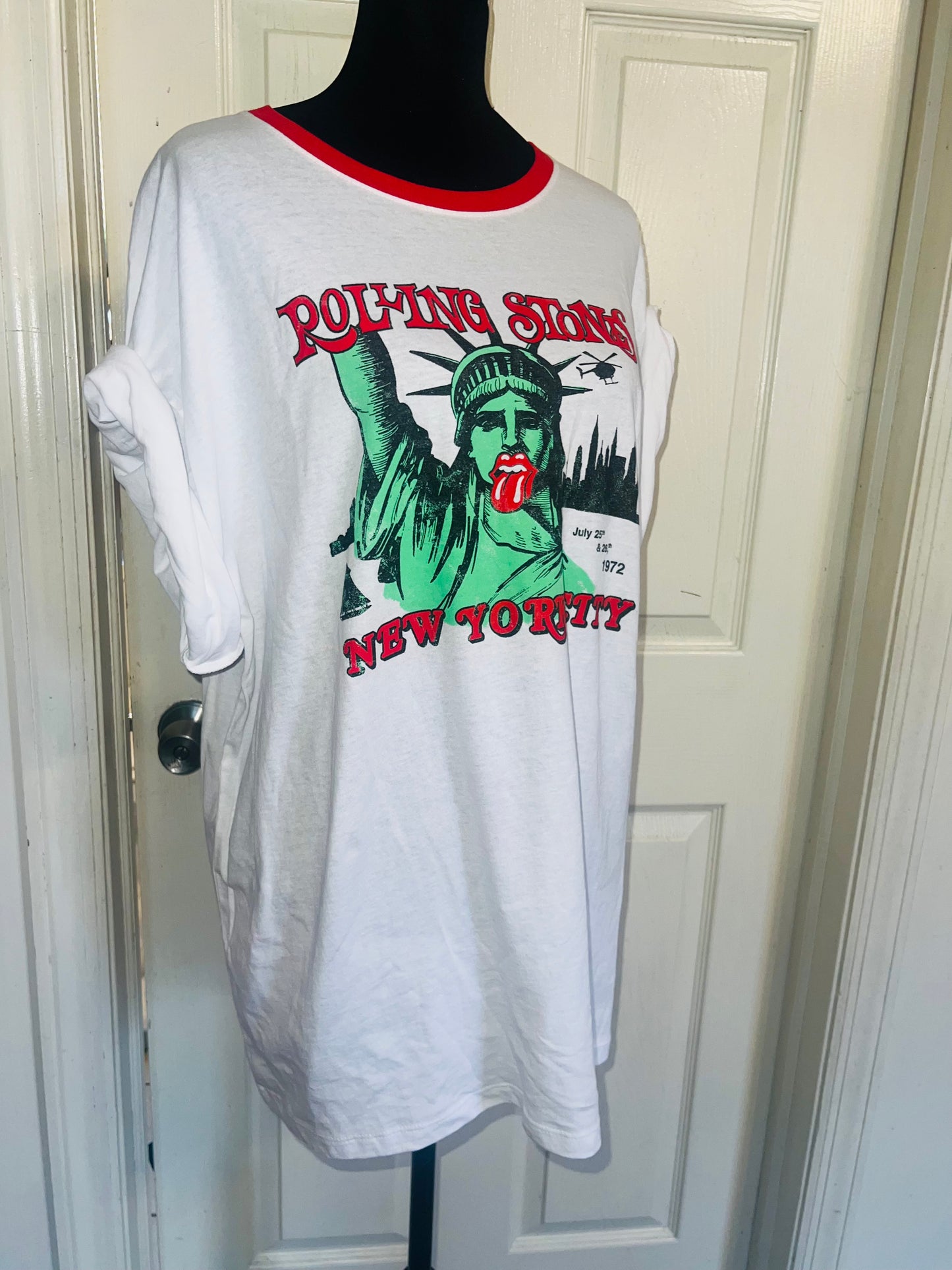 Rolling Stones Oversized Distressed Ted