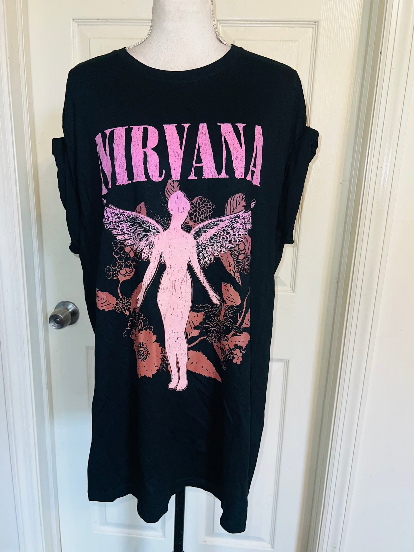 Nirvana Oversized Distressed Tee