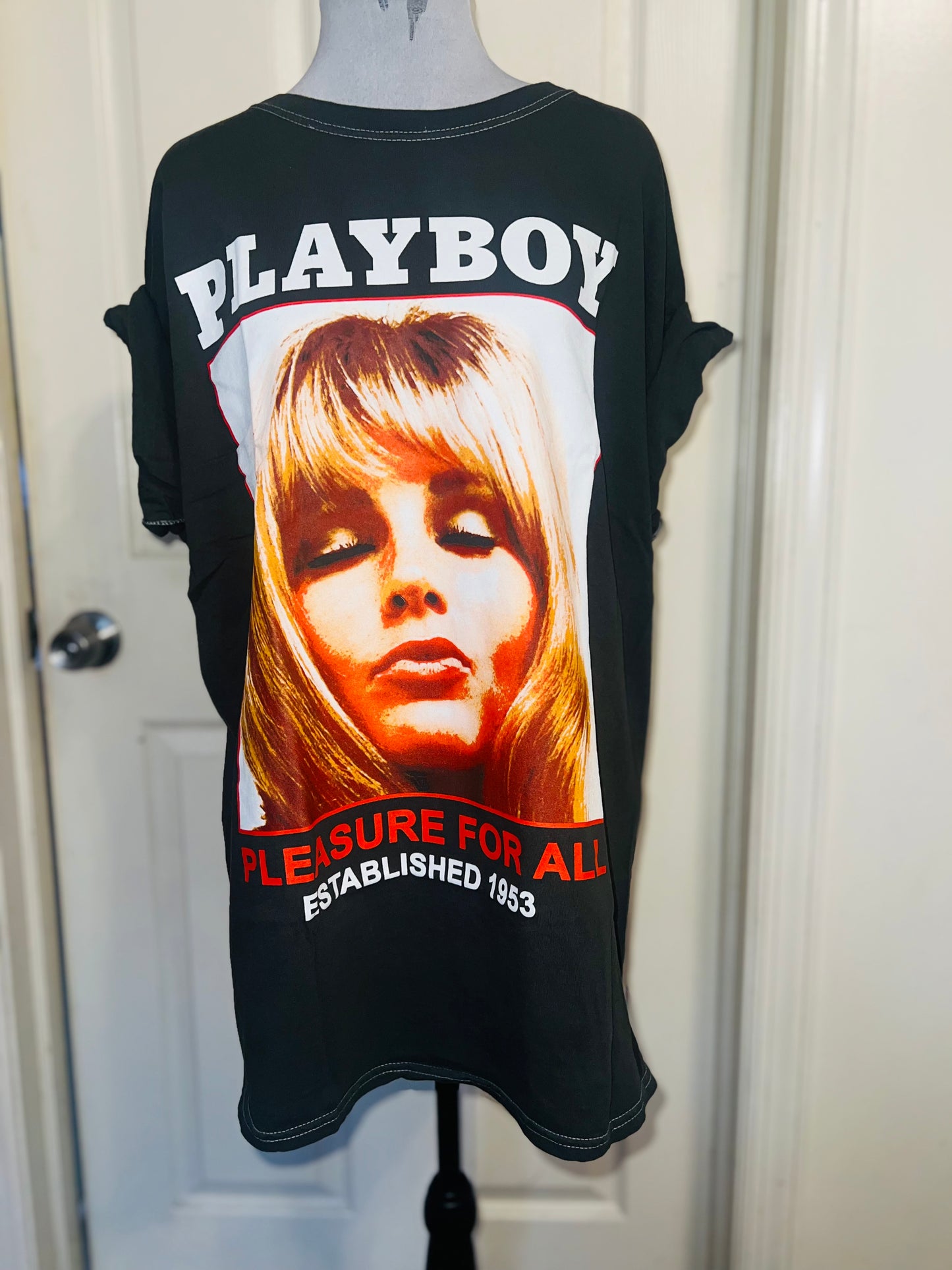 Playboy Oversized Distressed Tee