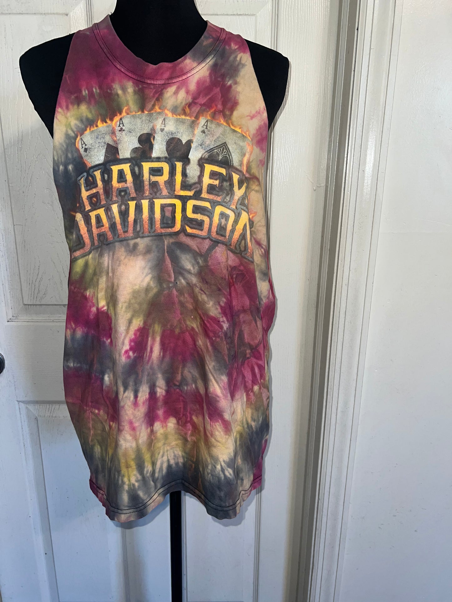 Harley Davidson Double Sided Oversized Distressed Tank