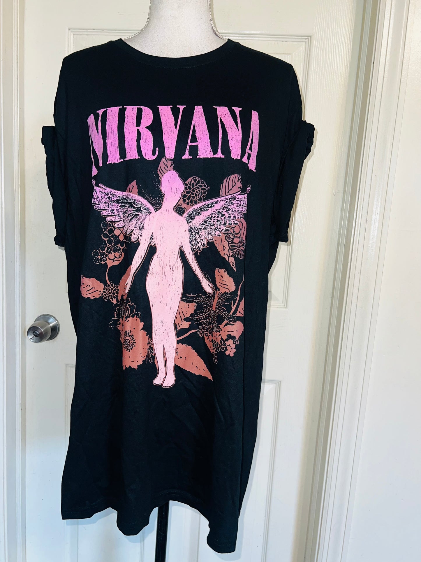 Nirvana Oversized Distressed Tee