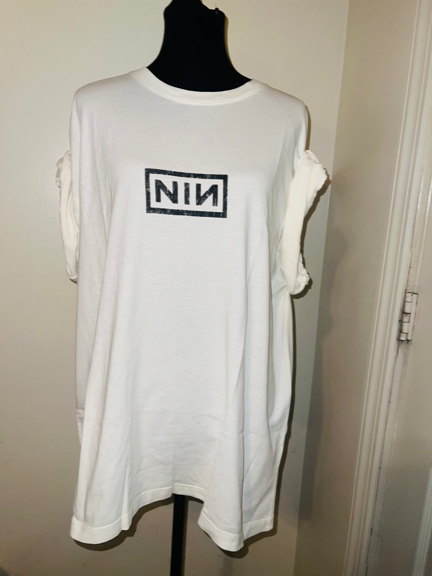 Nine Inch Nails Double Sided Oversized Distressed Tee