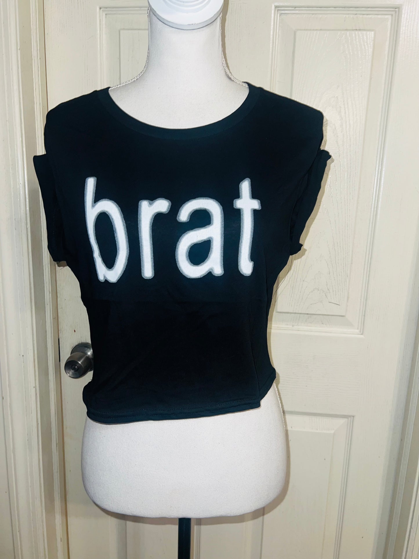 Charli XCX Brat Distressed Baby Tee