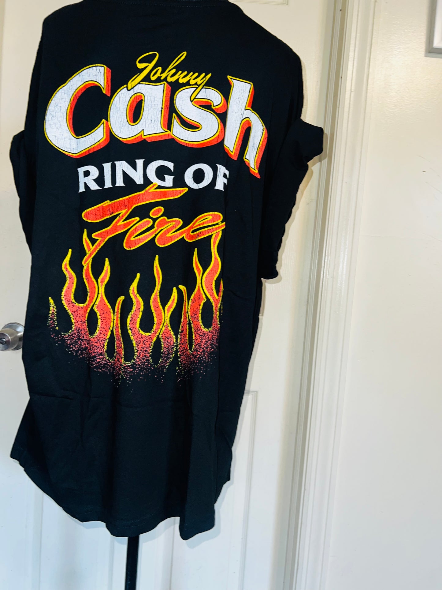 Johnny Cash Double Sided Oversized Distressed Tee