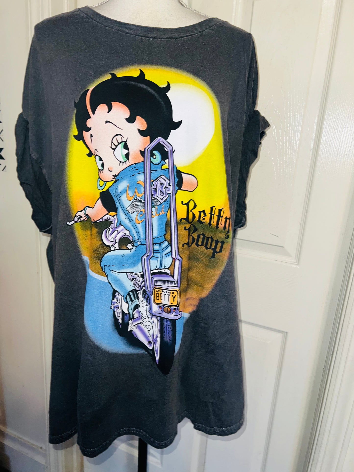 Betty Boop Wild Child Oversized Distressed Tee