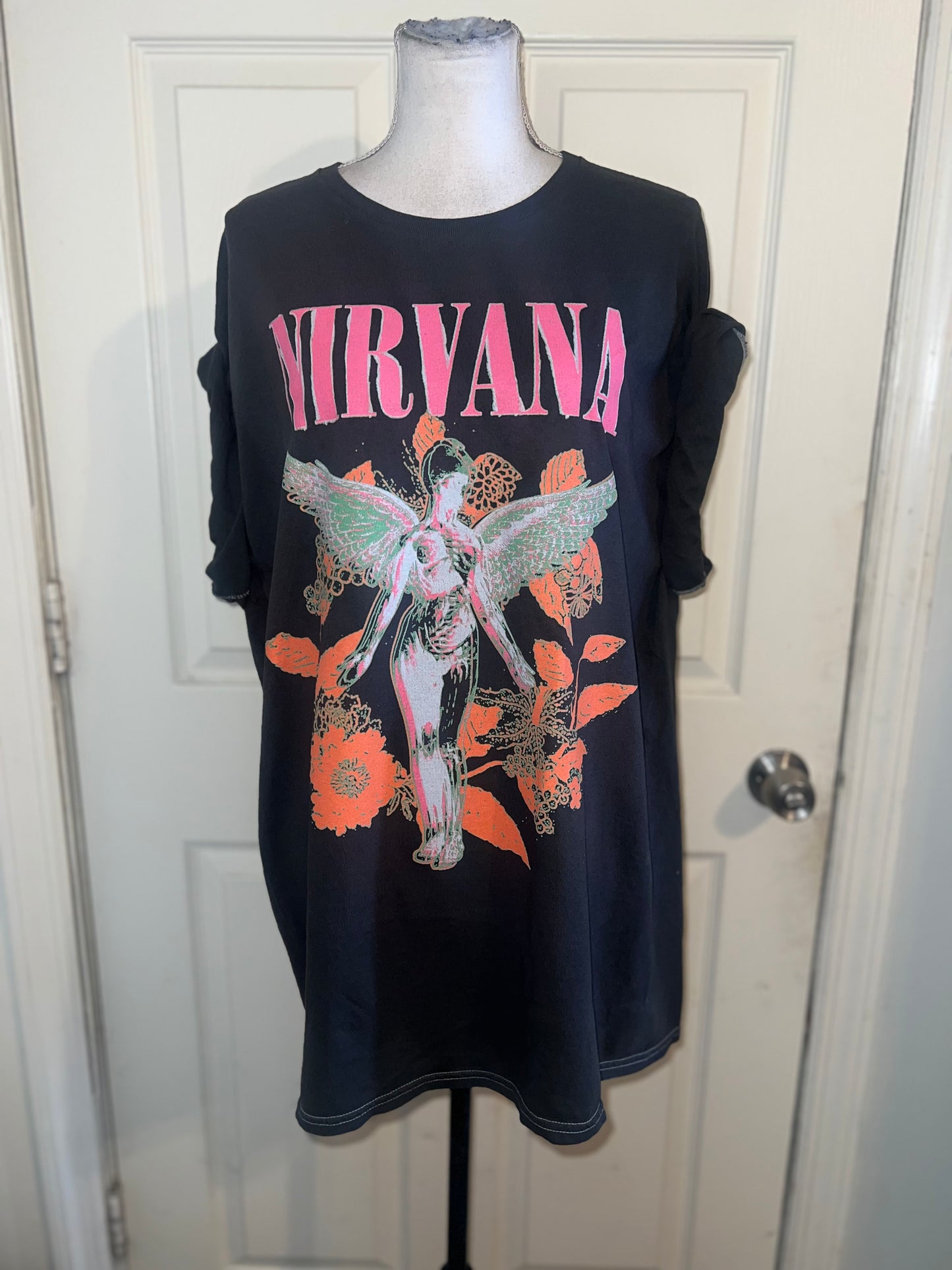 Nirvana Oversized Distressed Tee