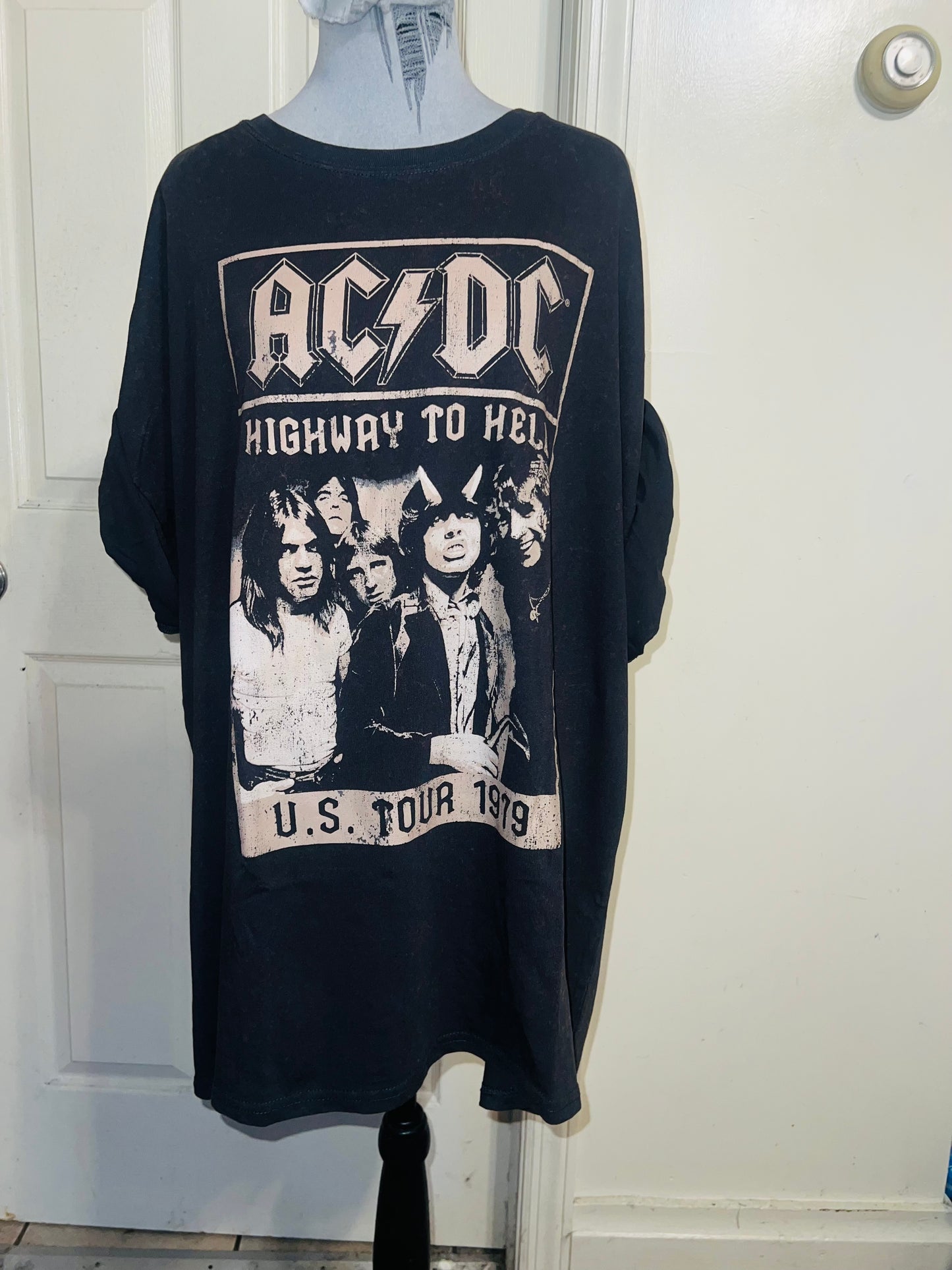 AC/DC Oversized Distressed Tee