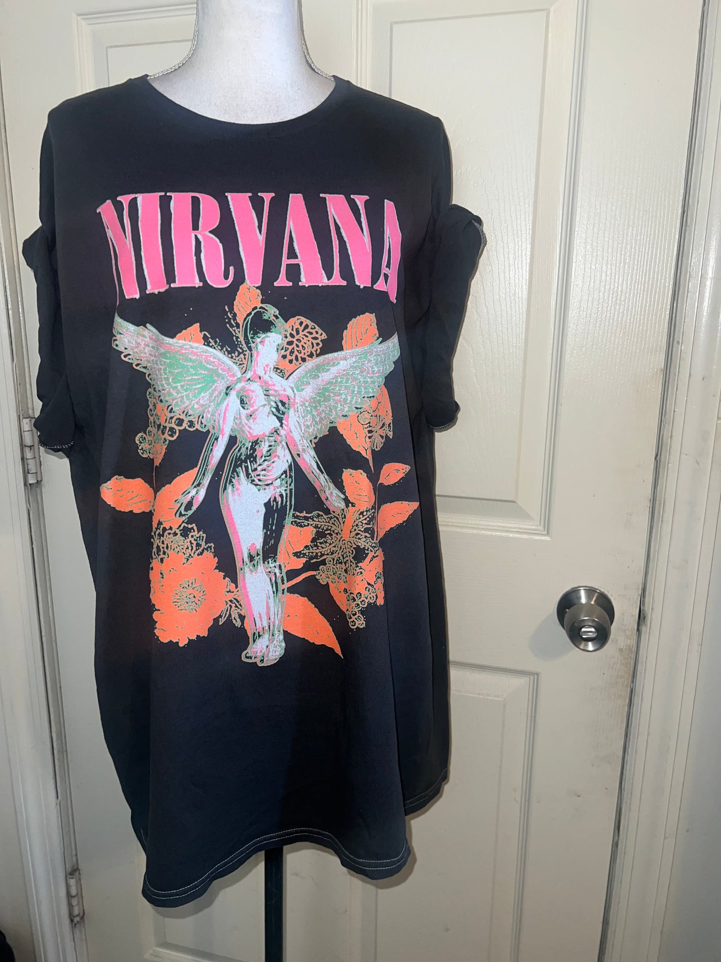Nirvana Oversized Distressed Tee