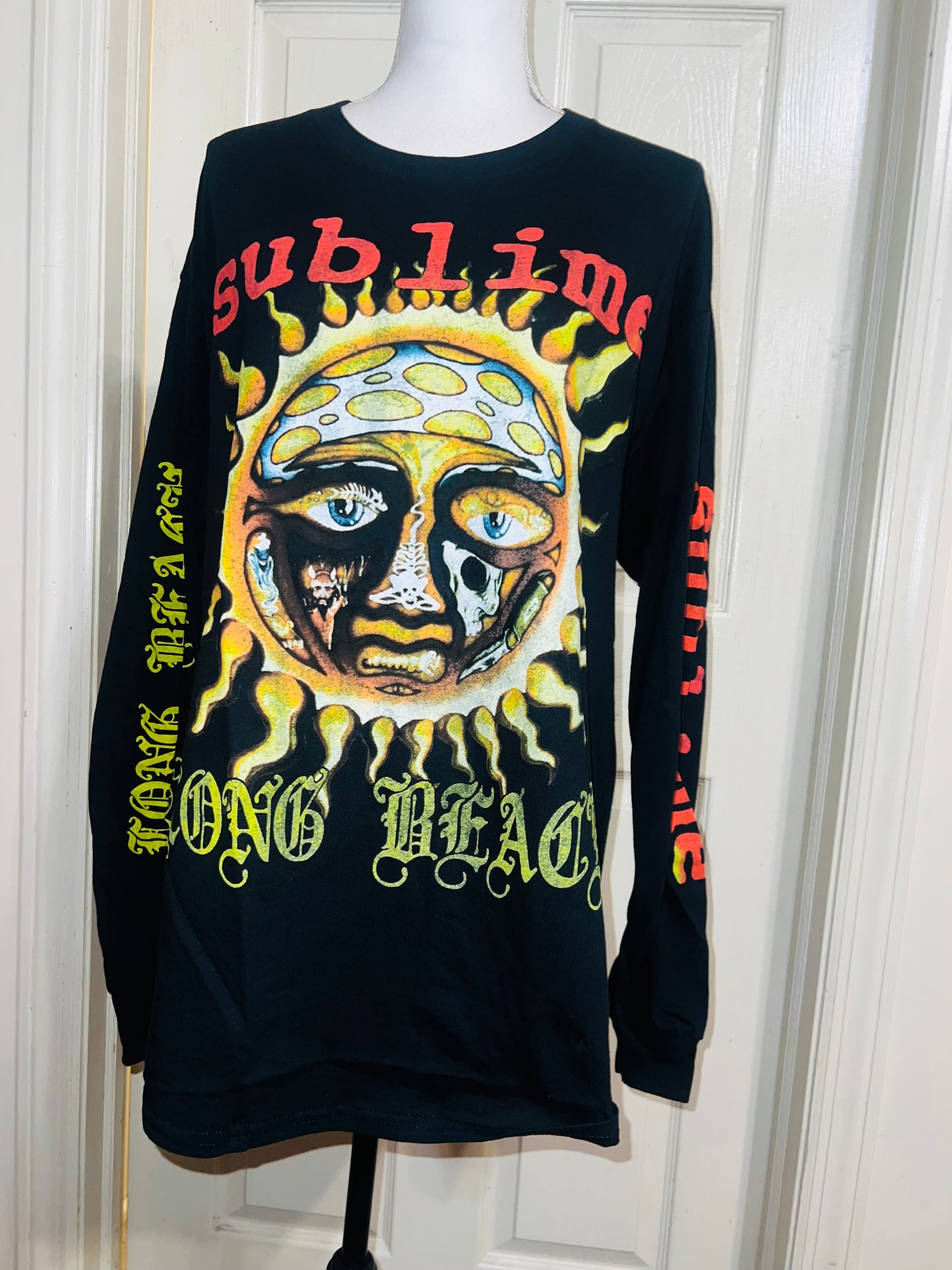 Sublime Oversized Distressed Long Sleeve Tee