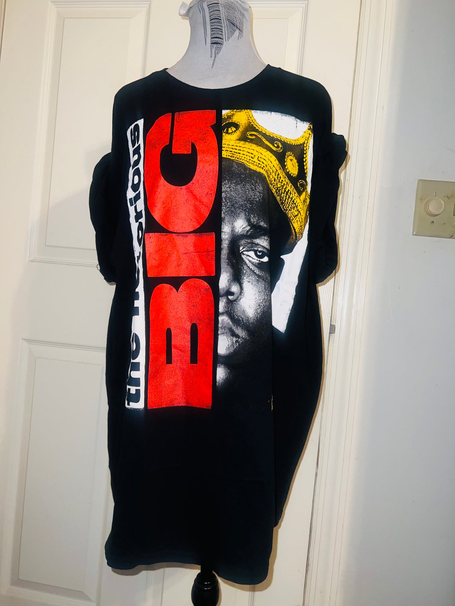 Notorious BIG Biggie Smalls Oversized Distressed Tee