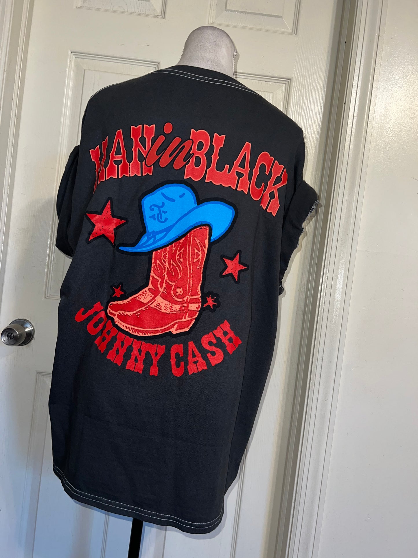 Johnny Cash Double Sided Oversized Distressed Tee