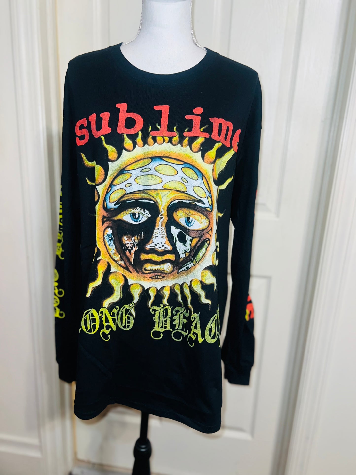 Sublime Oversized Distressed Long Sleeve Tee