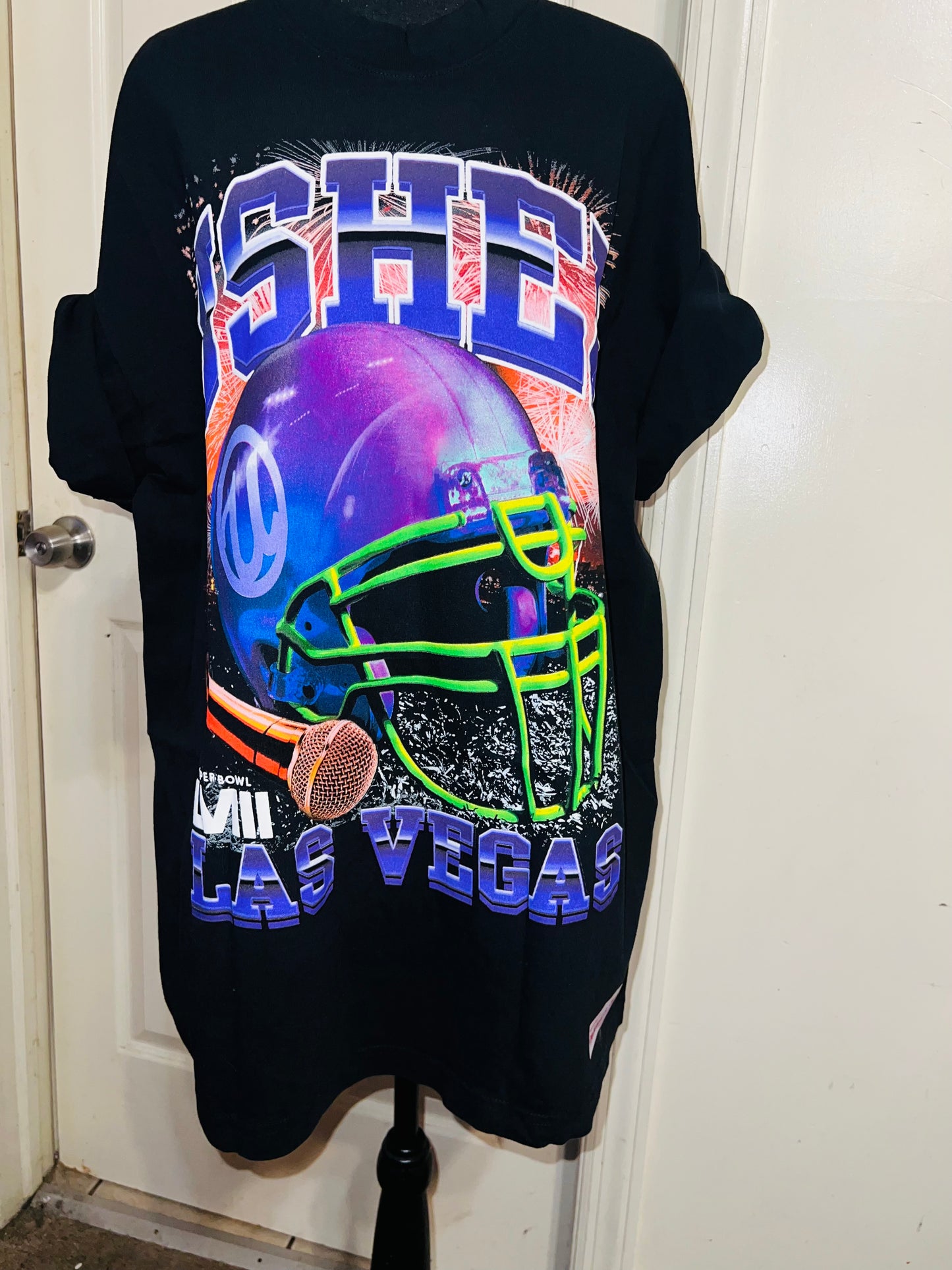 Usher Super Bowl Oversized Distressed Tee