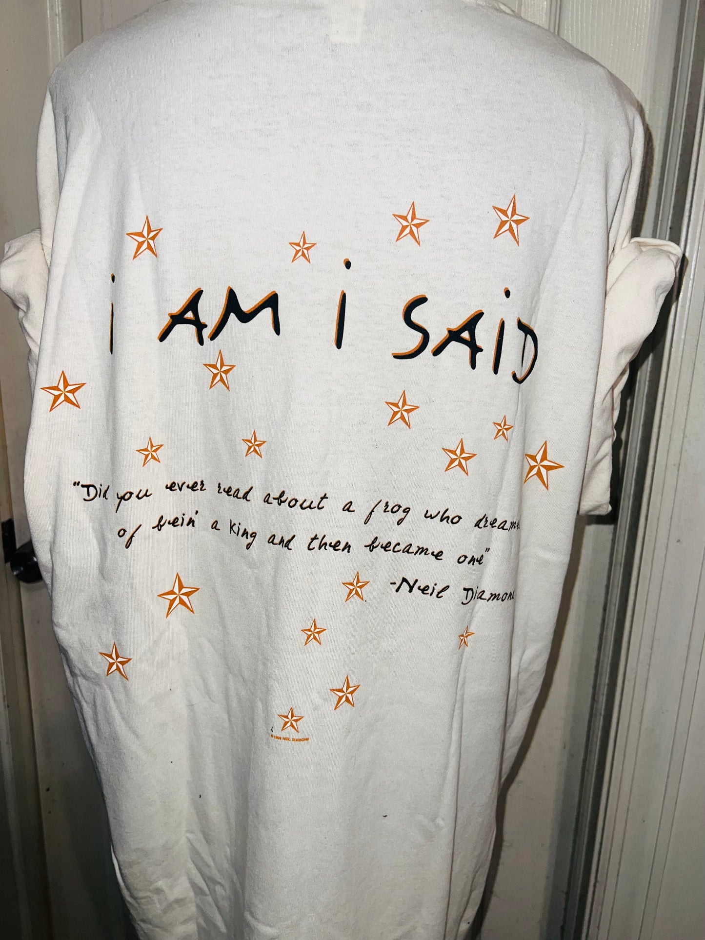 Neil Diamond Double Sided Vintage Oversized Distressed Tee