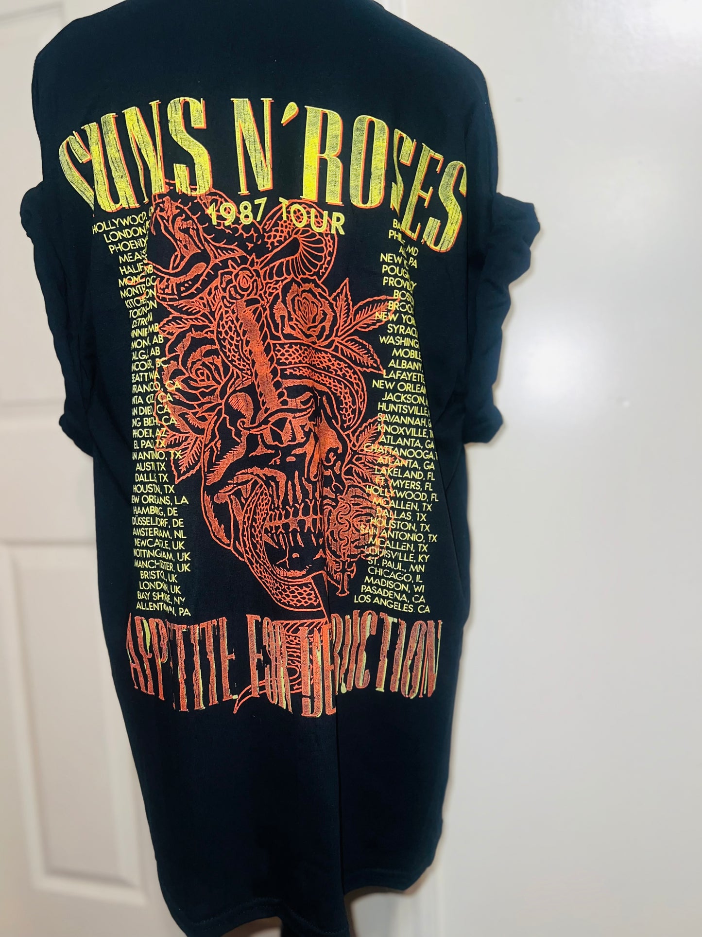 Guns N’ Roses Double Sided Oversized Distressed Tee