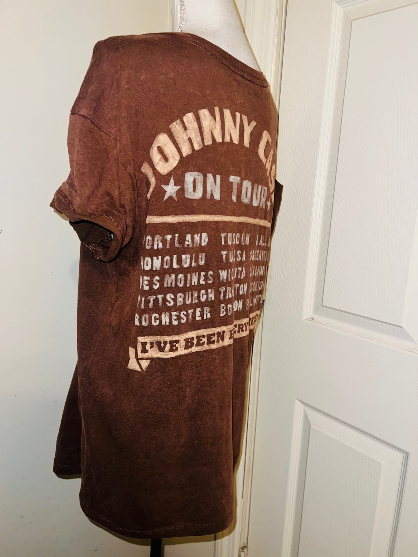 Johnny Cash Double Sided Oversized Distressed Tee