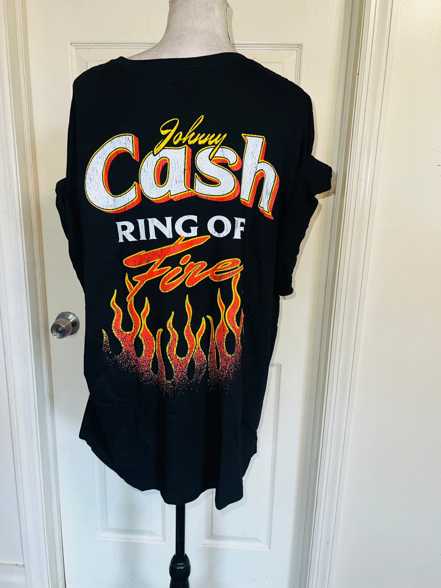 Johnny Cash Double Sided Oversized Distressed Tee