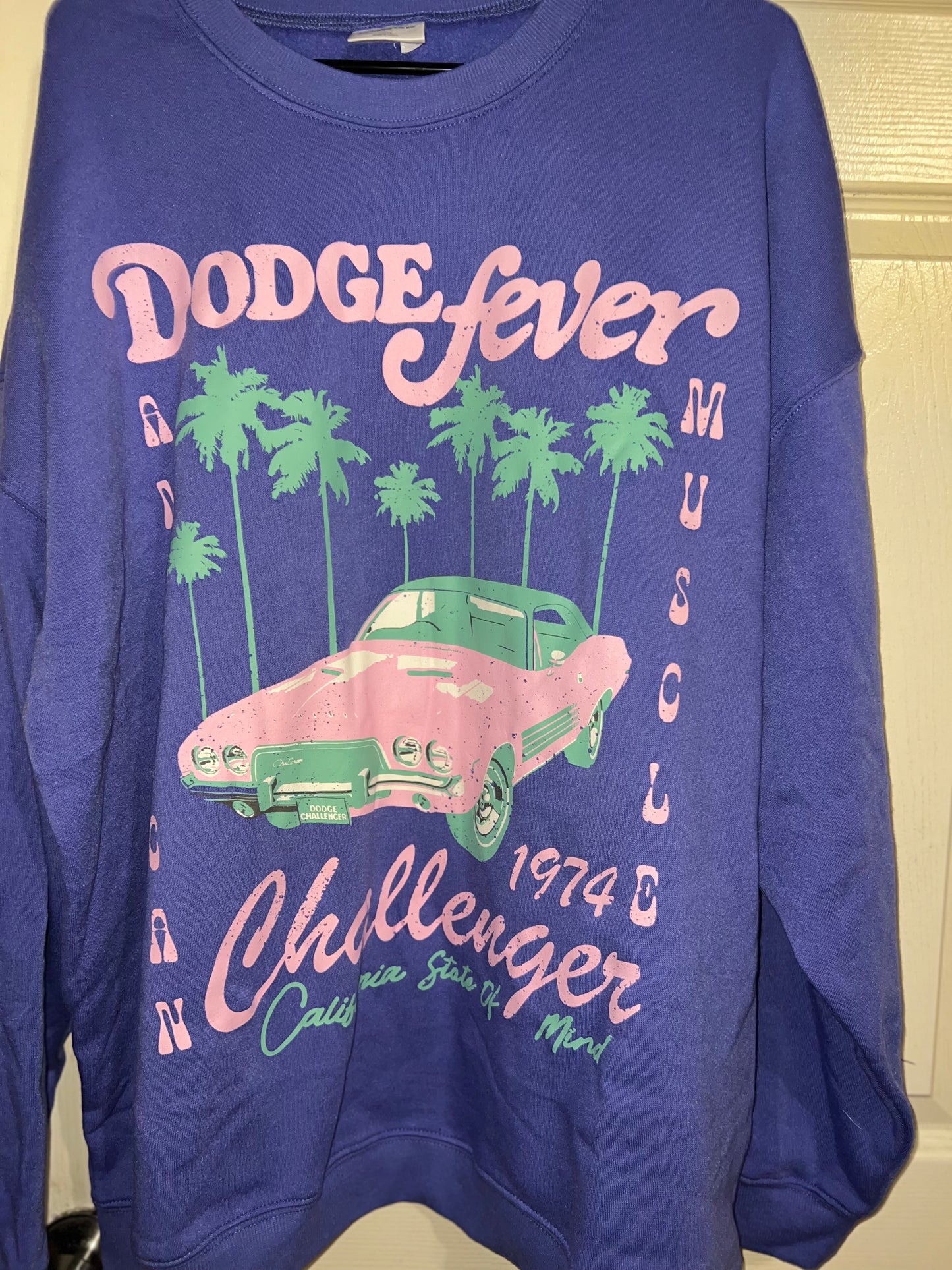 Dodge Challenger Oversize Distressed Sweatshirt