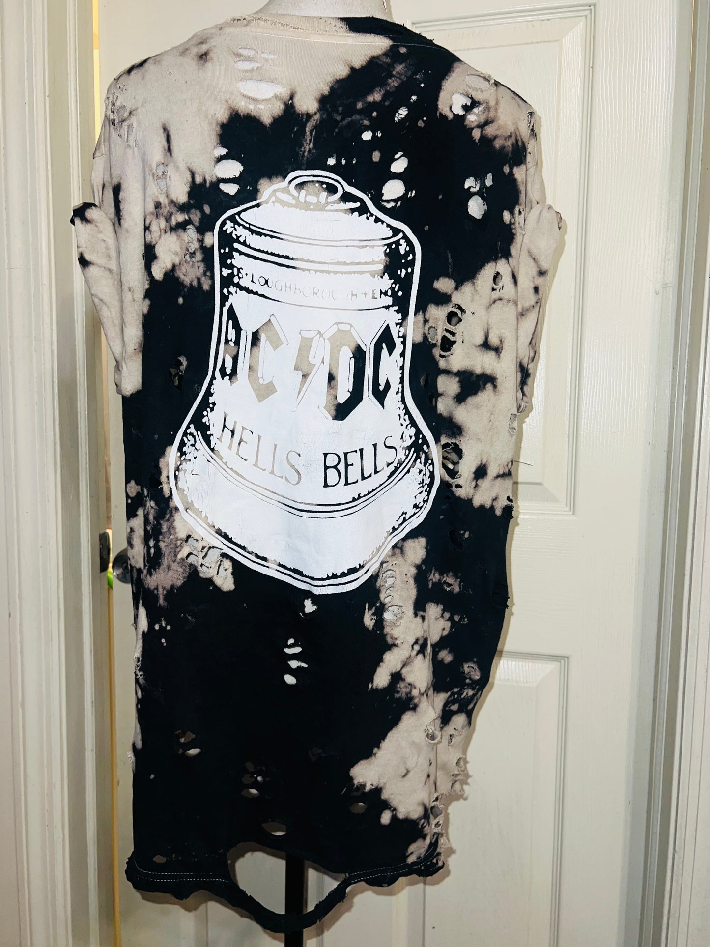 AC/DC Double Sided Oversized Distressed Tee
