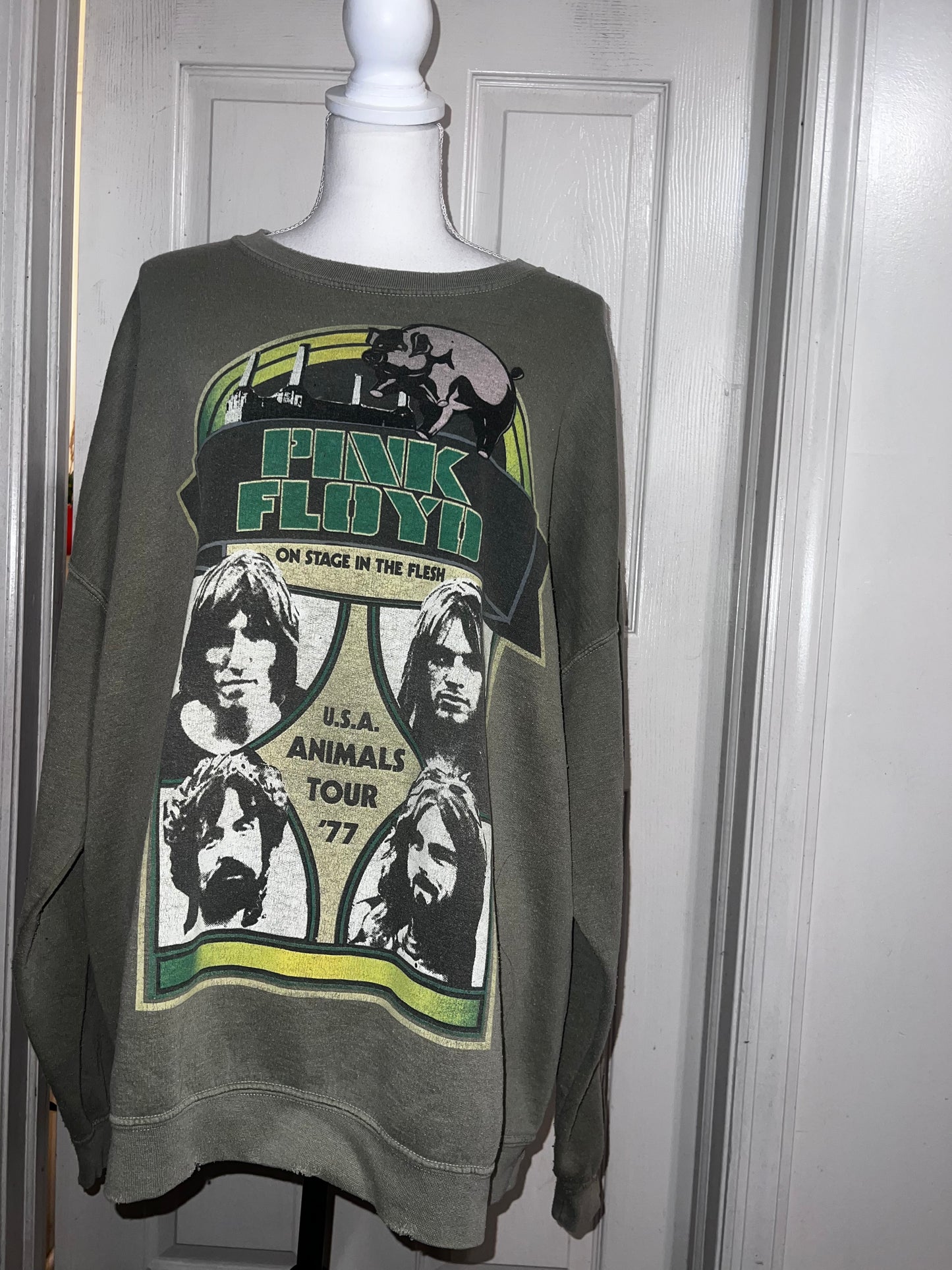 Pink Floyd Oversized Distressed Sweatshirt