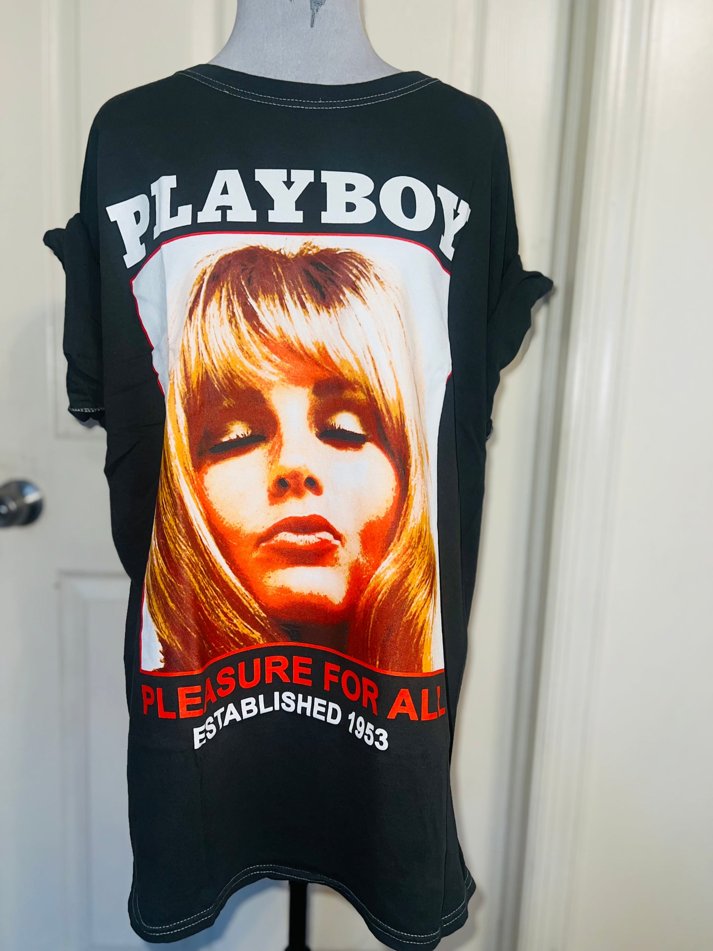 Playboy Oversized Distressed Tee