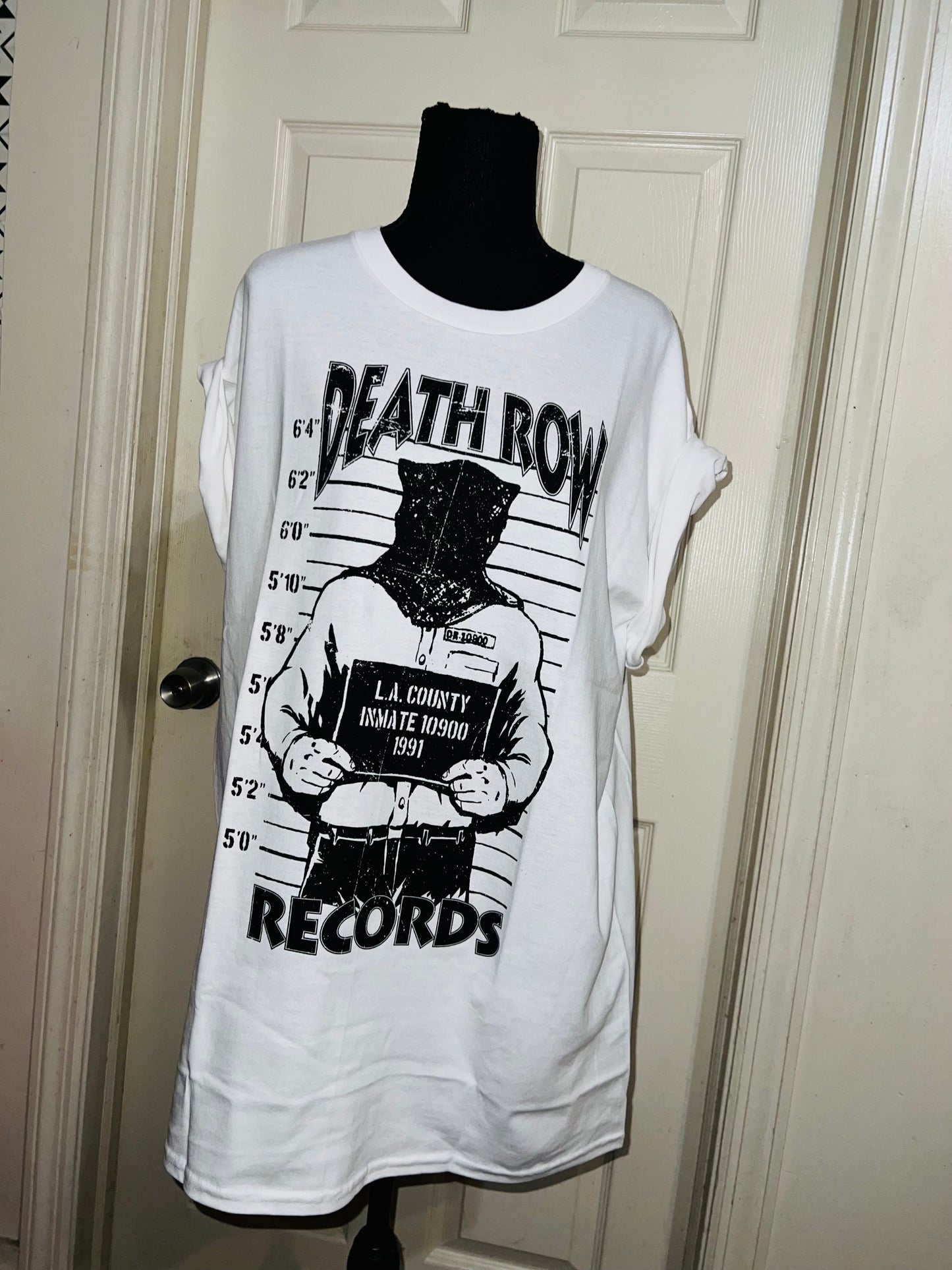 Death Row Records Oversized Distressed Tee