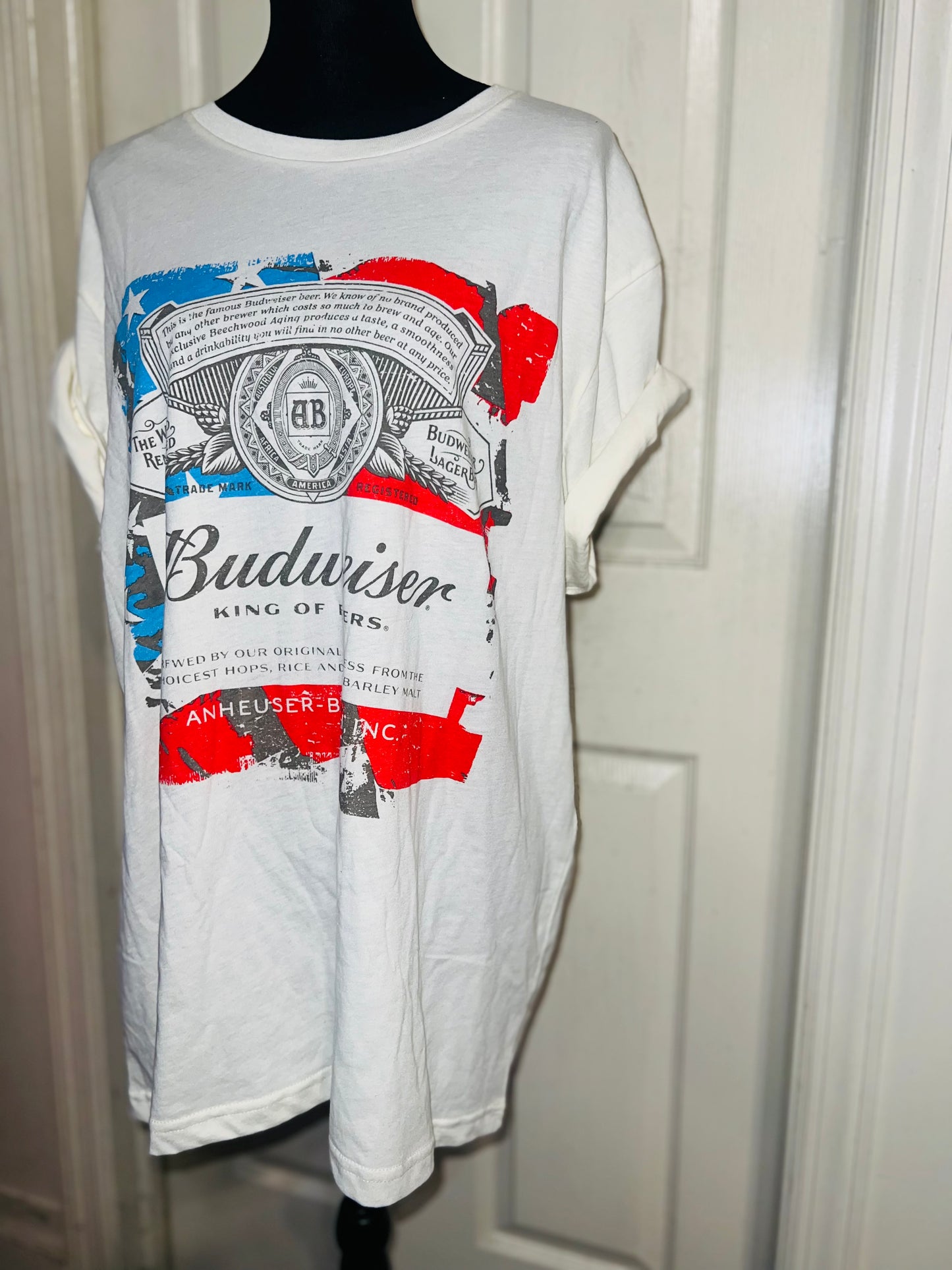 Budweiser USA Oversized Distressed Tee
