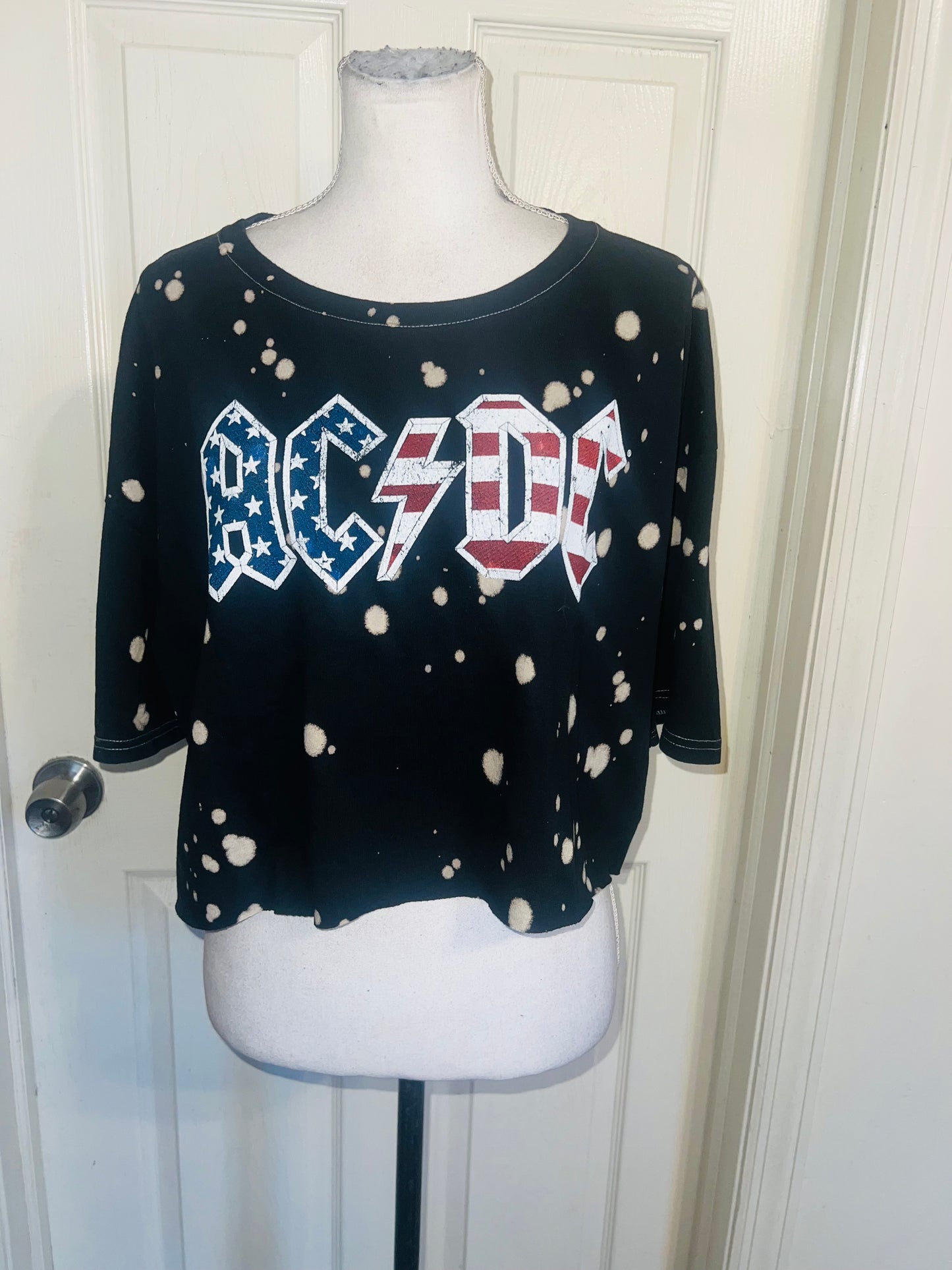 AC/DC Oversized Distressed Tee
