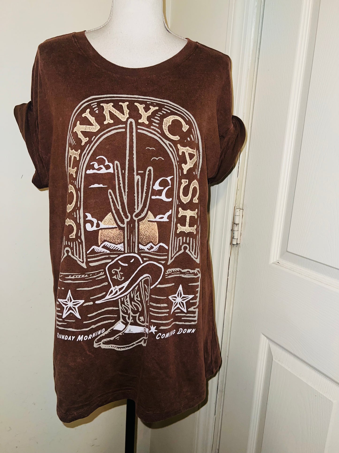 Johnny Cash Double Sided Oversized Distressed Tee