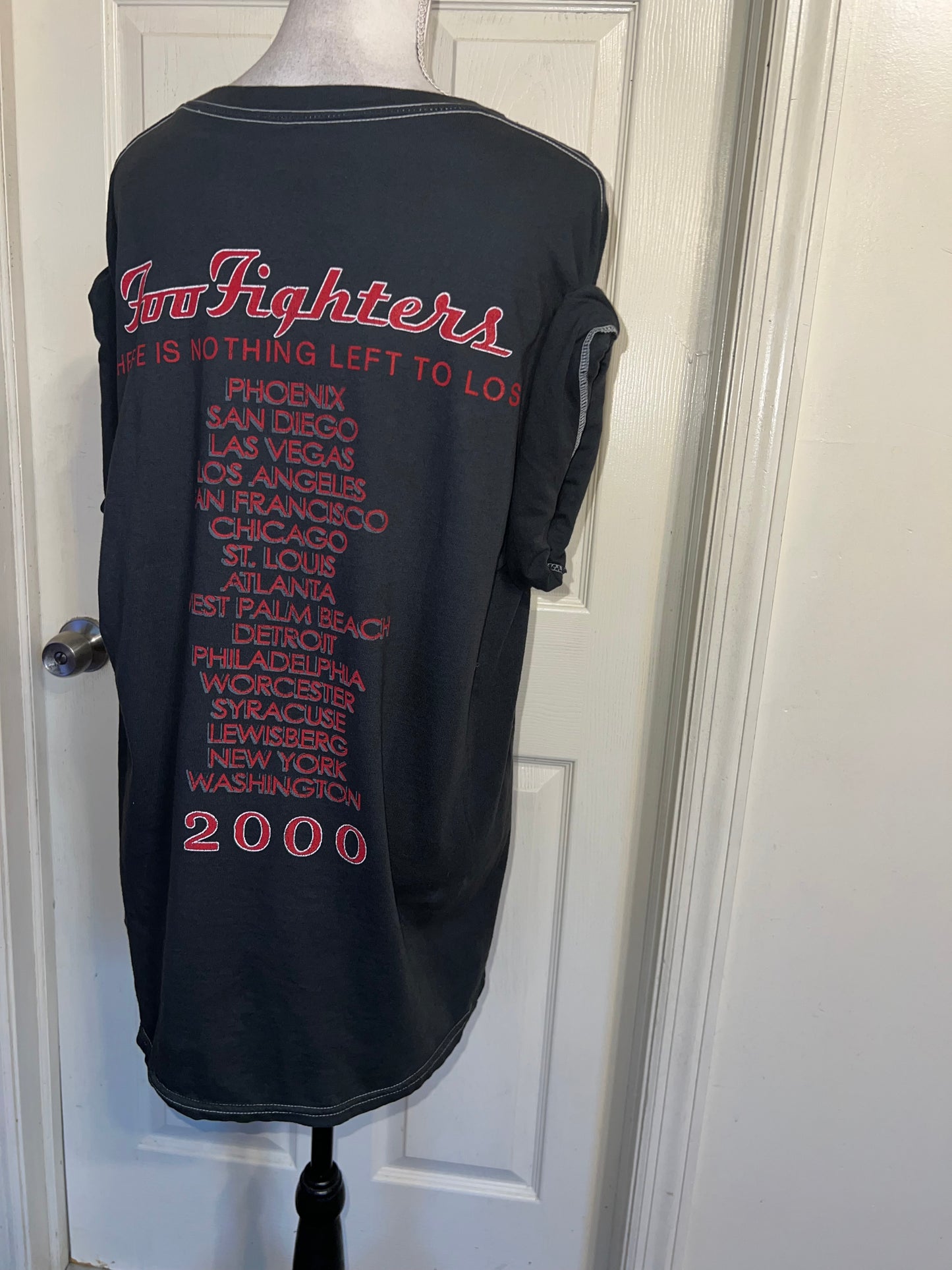 Foo Fighters Double Sided Oversized Distressed Tee