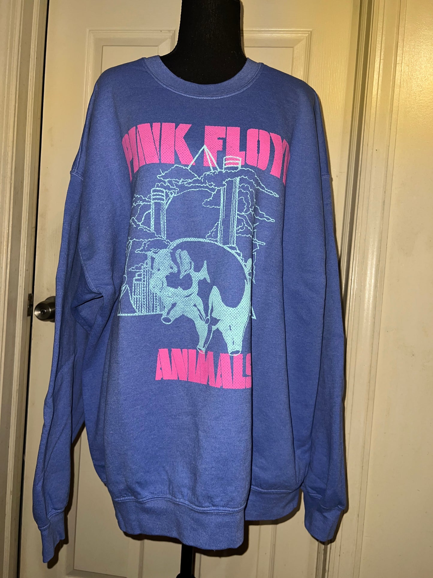Pink Floyd Animals Oversized Distressed Sweatshirt