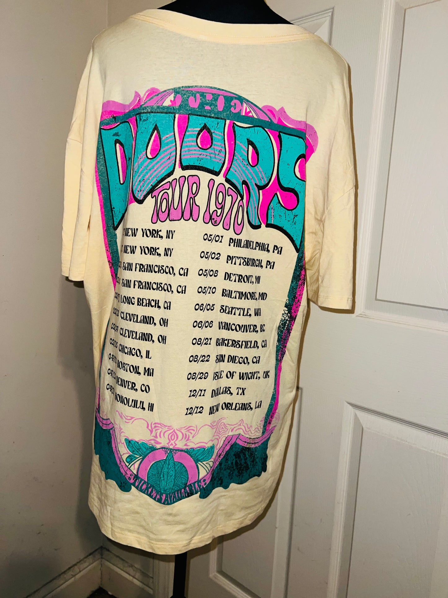 The Doors Double Sided Oversized Distressed Tee