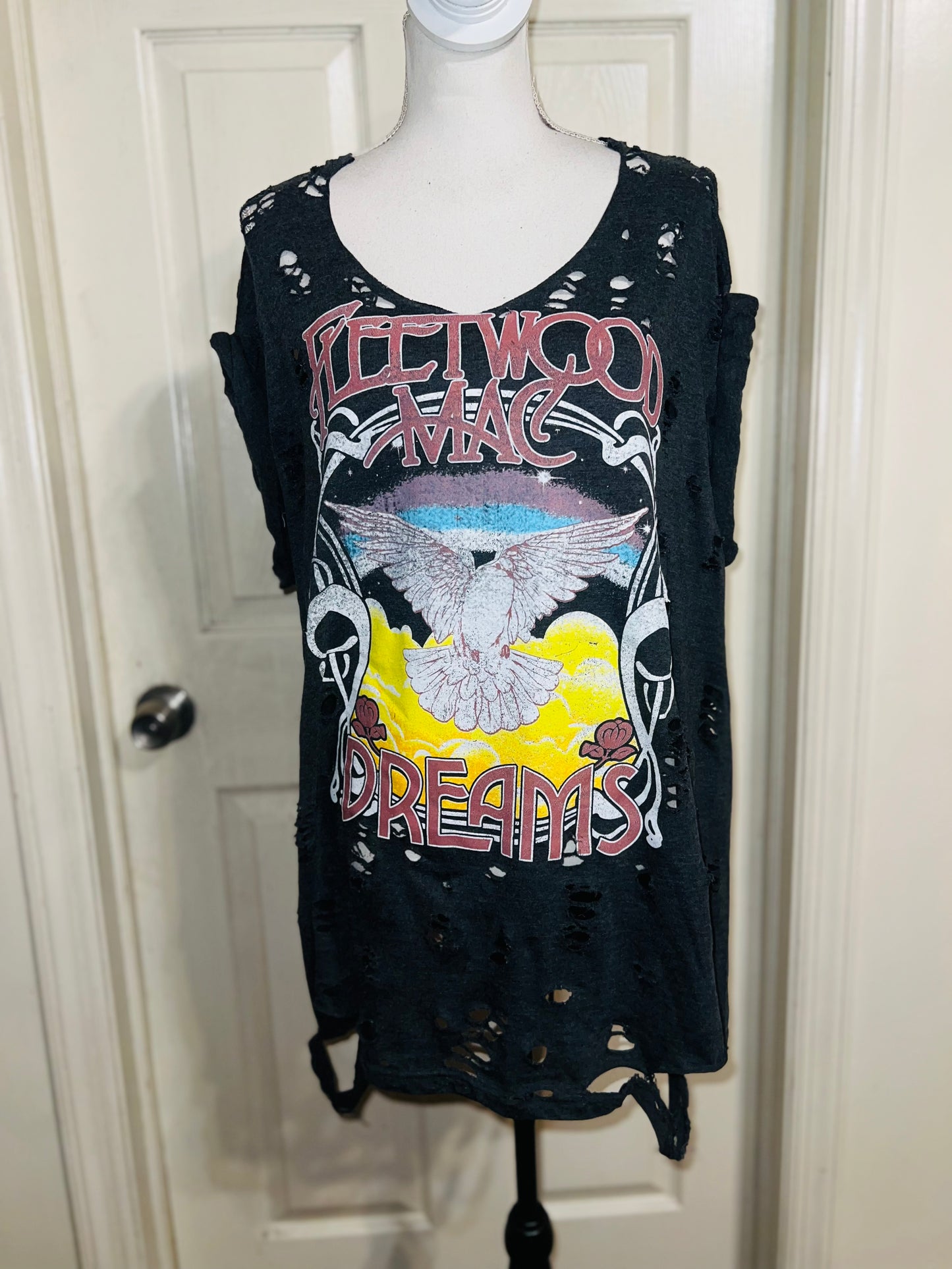 Fleetwood Mac Oversized Distressed Tee