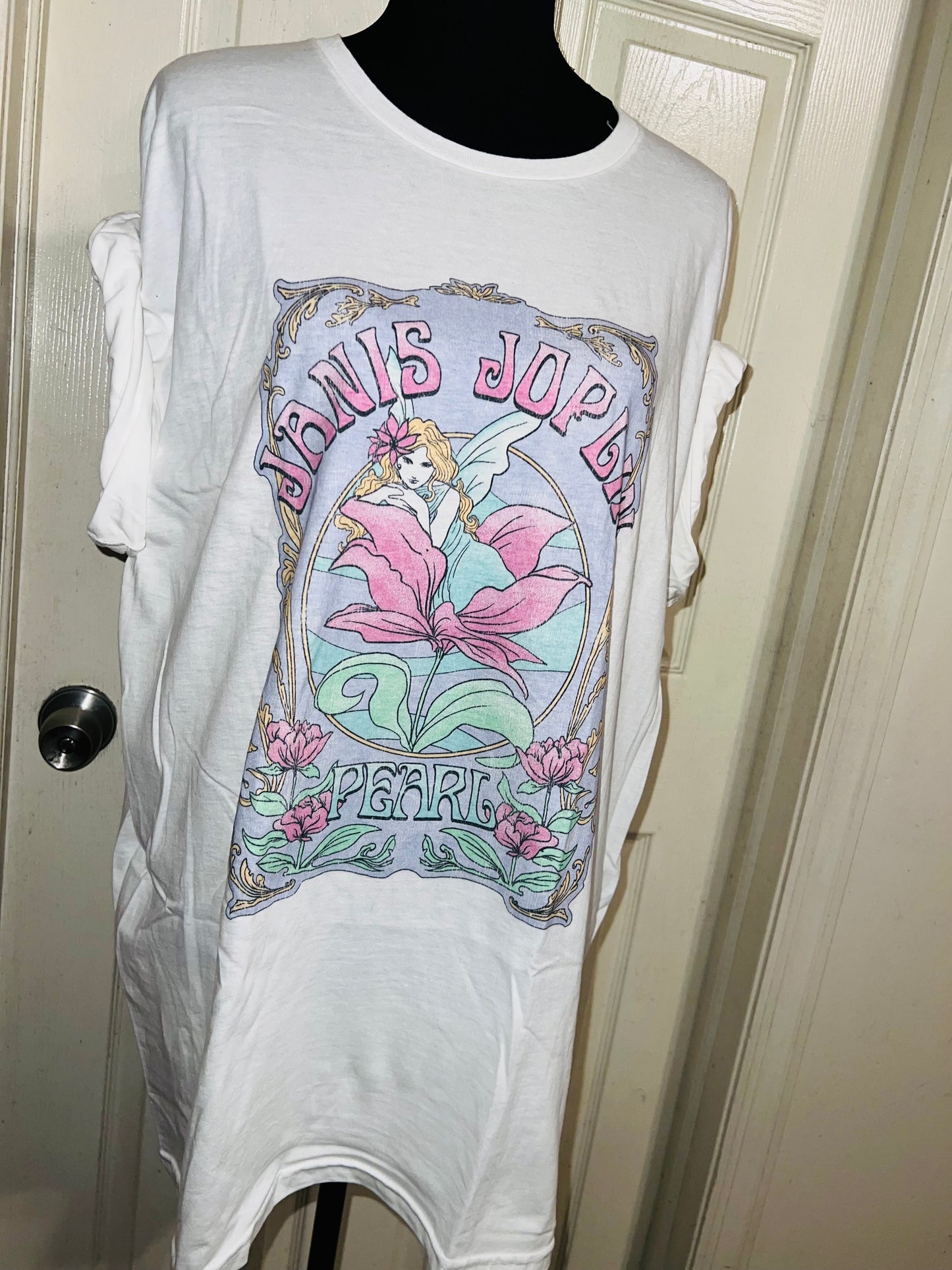 Janis Joplin Oversized Distressed Tee