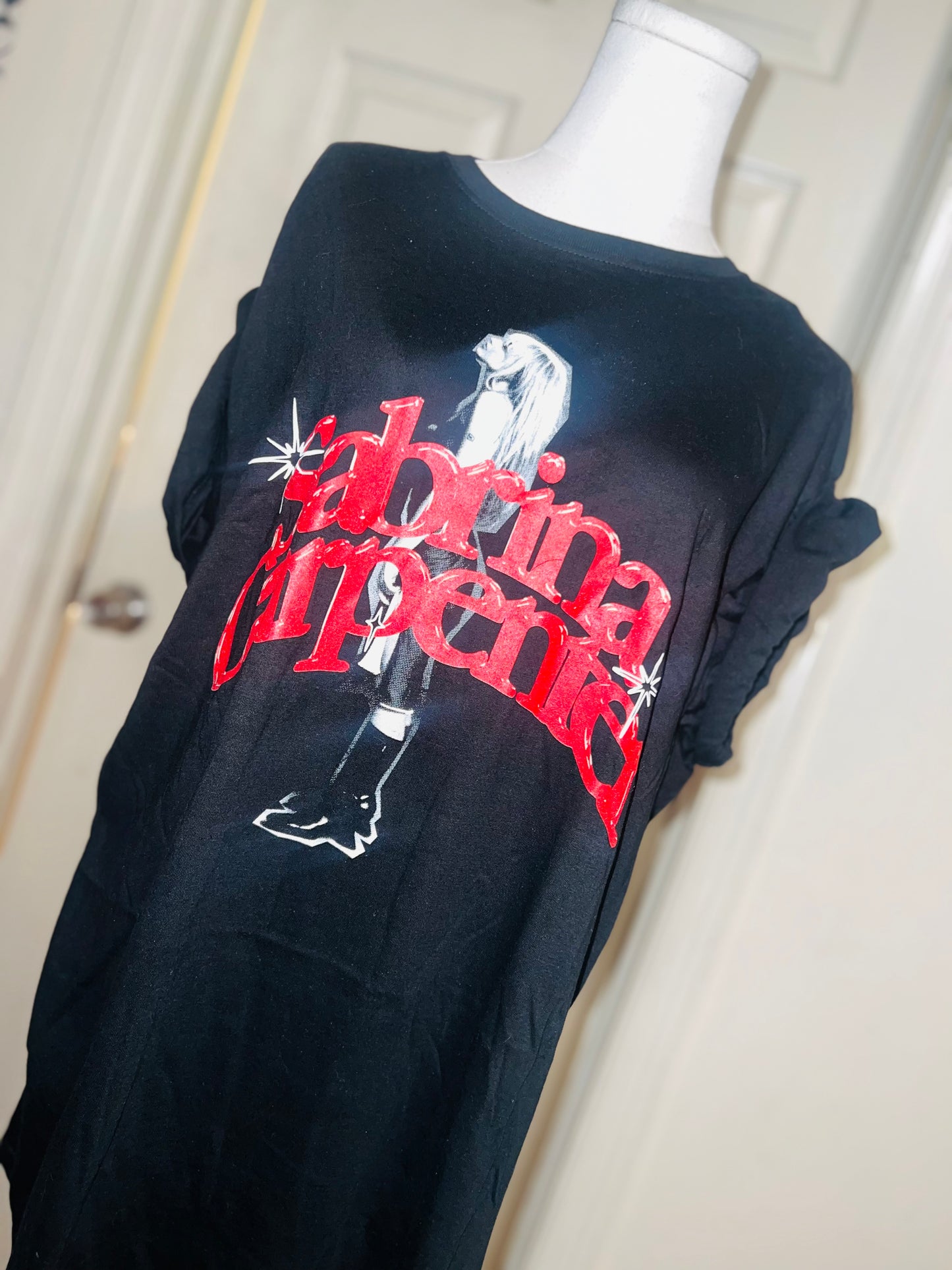 Sabrina Carpenter Oversized Distressed Tee