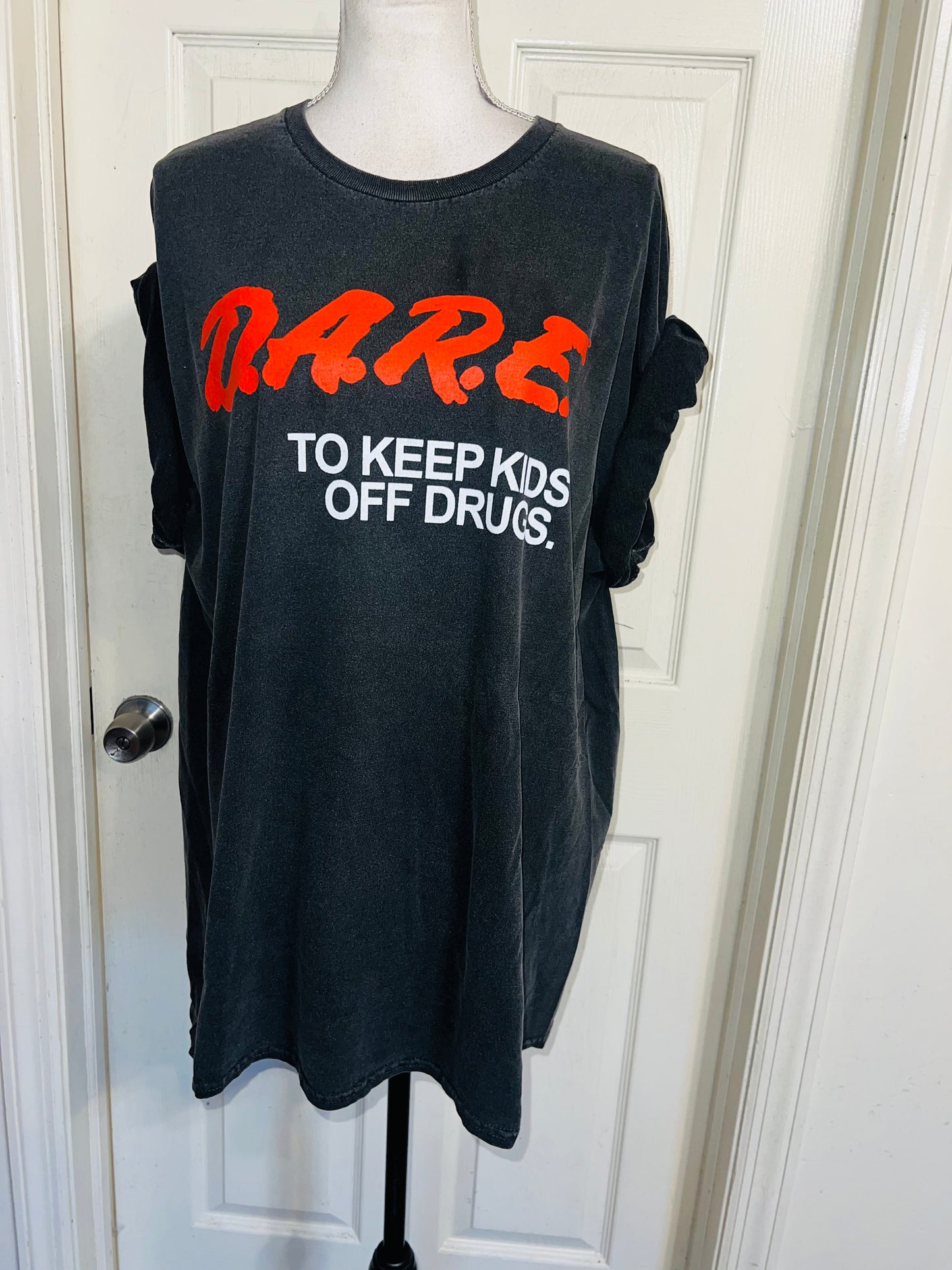 D.A.R.E. Oversized Distressed Tee