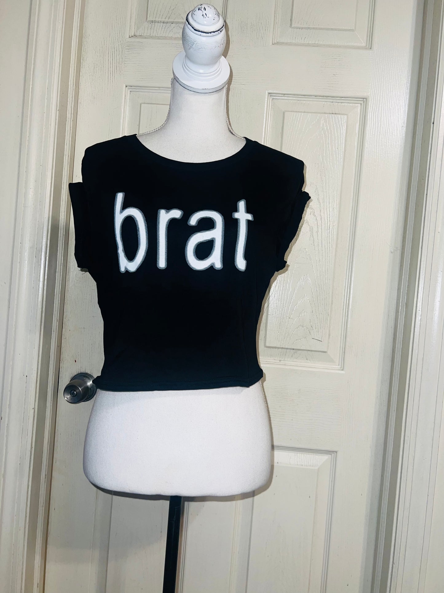 Charli XCX Brat Distressed Baby Tee