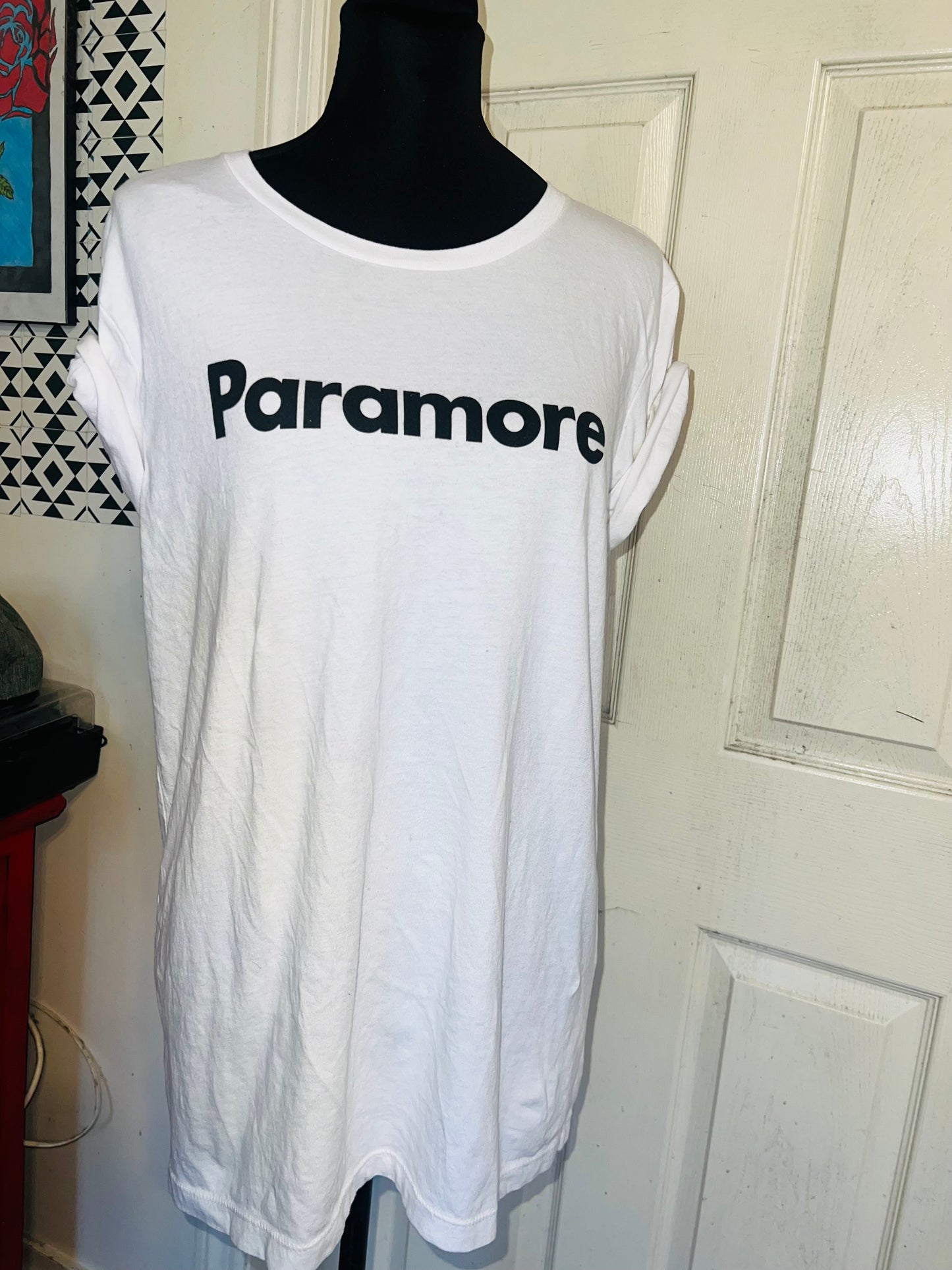 Paramore This is Why Double Sided Oversized Distressed Tee