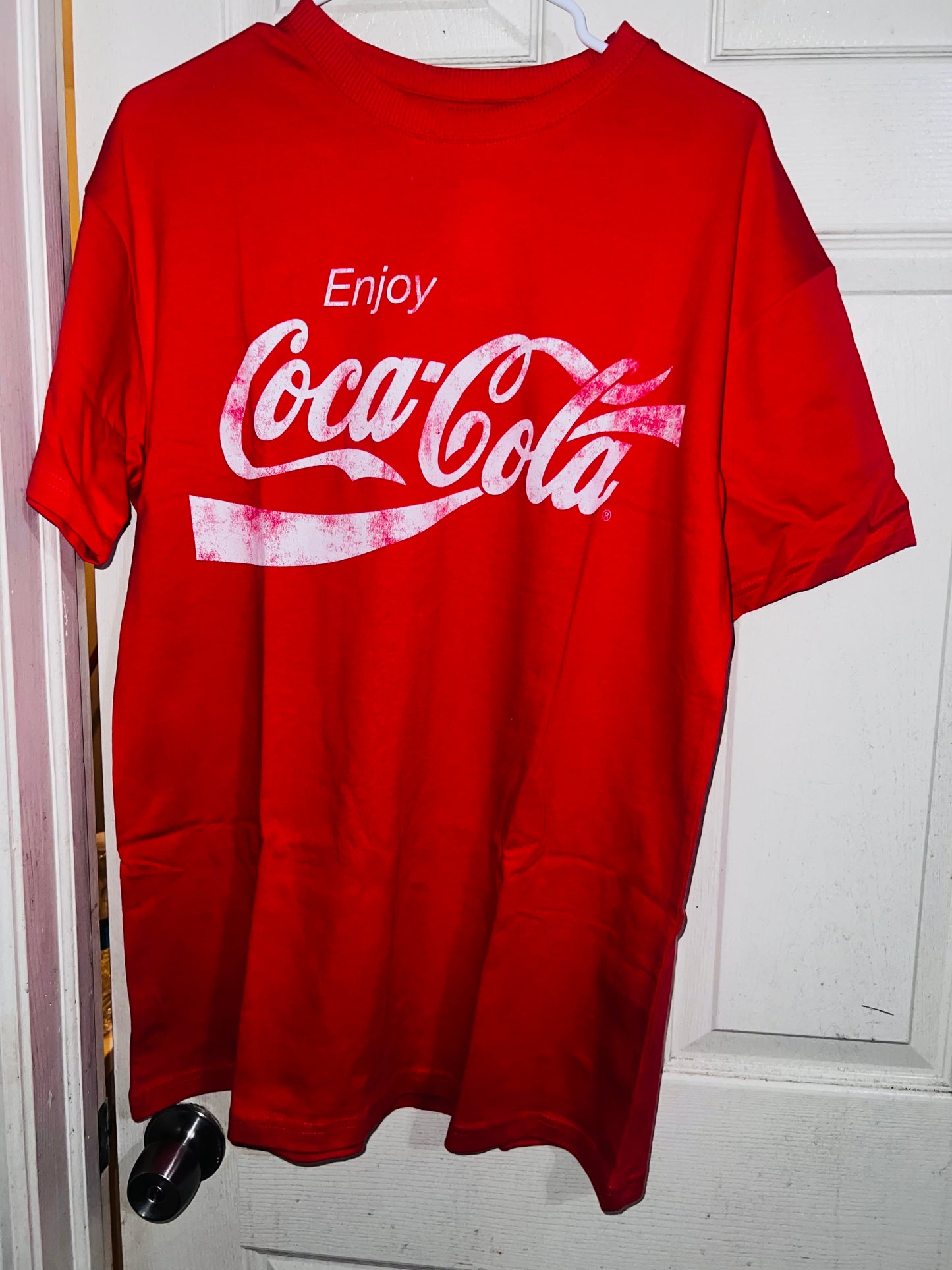 Enjoy Coca-Cola Oversized Distressed Tee