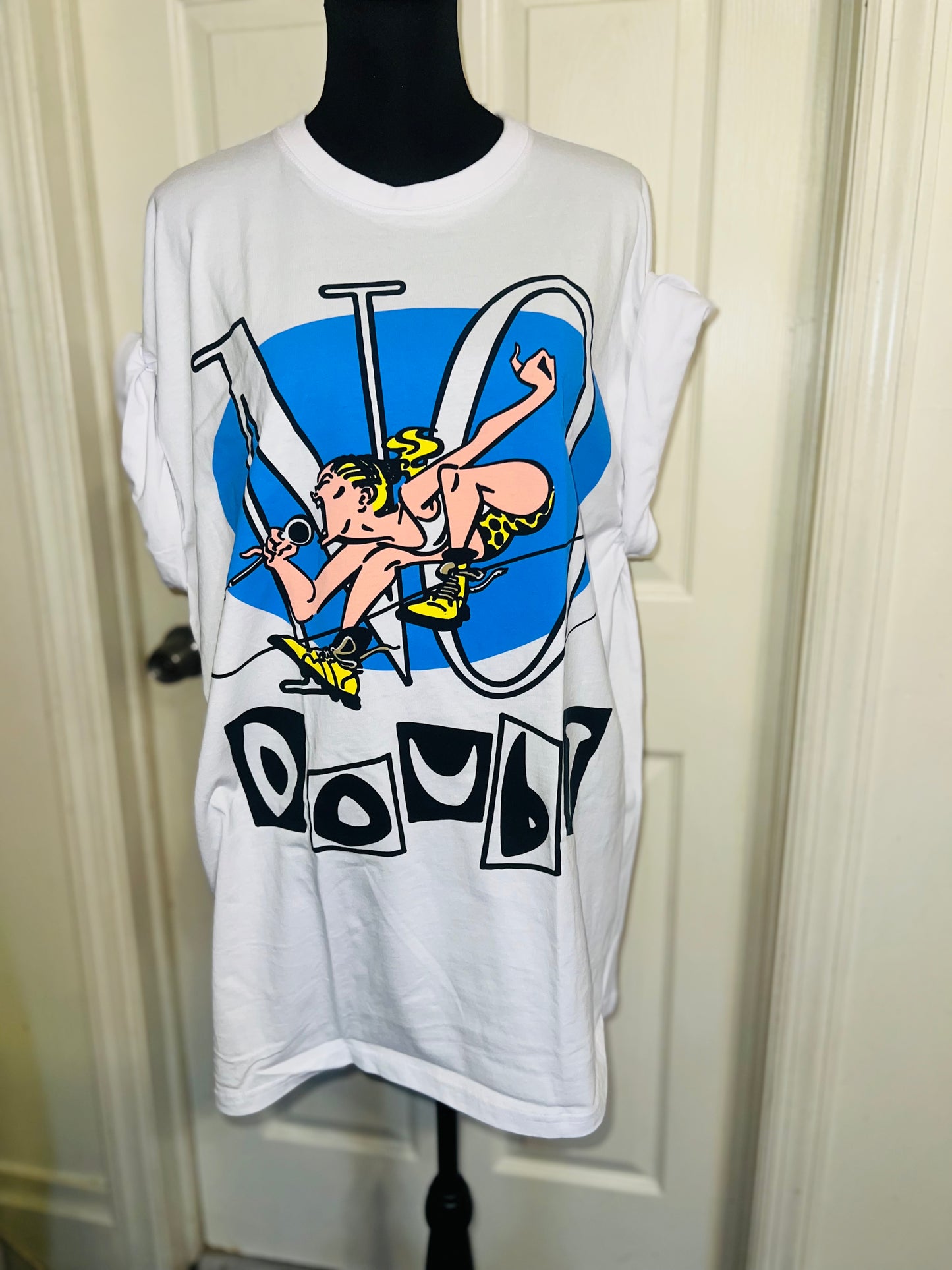 No Doubt Oversized Distressed Tee